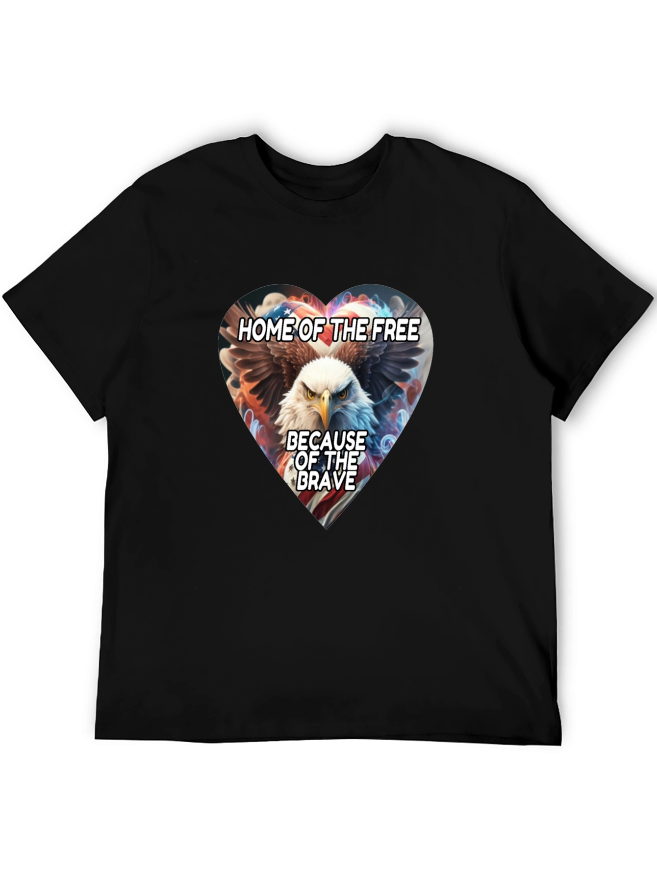 Patriotic Eagle Heart T-Shirt