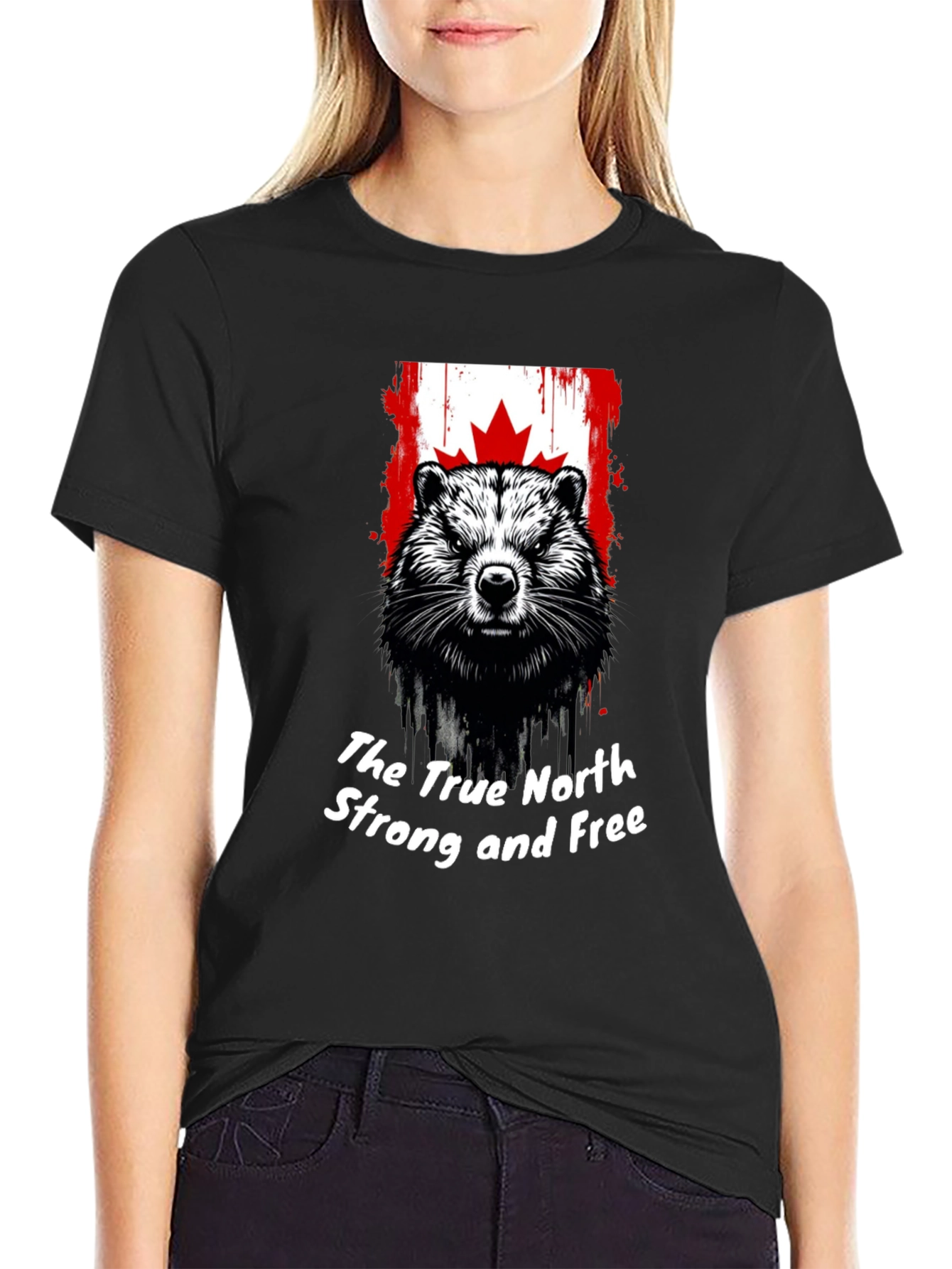 Canadian Beaver T-Shirt: True North Strong and Free