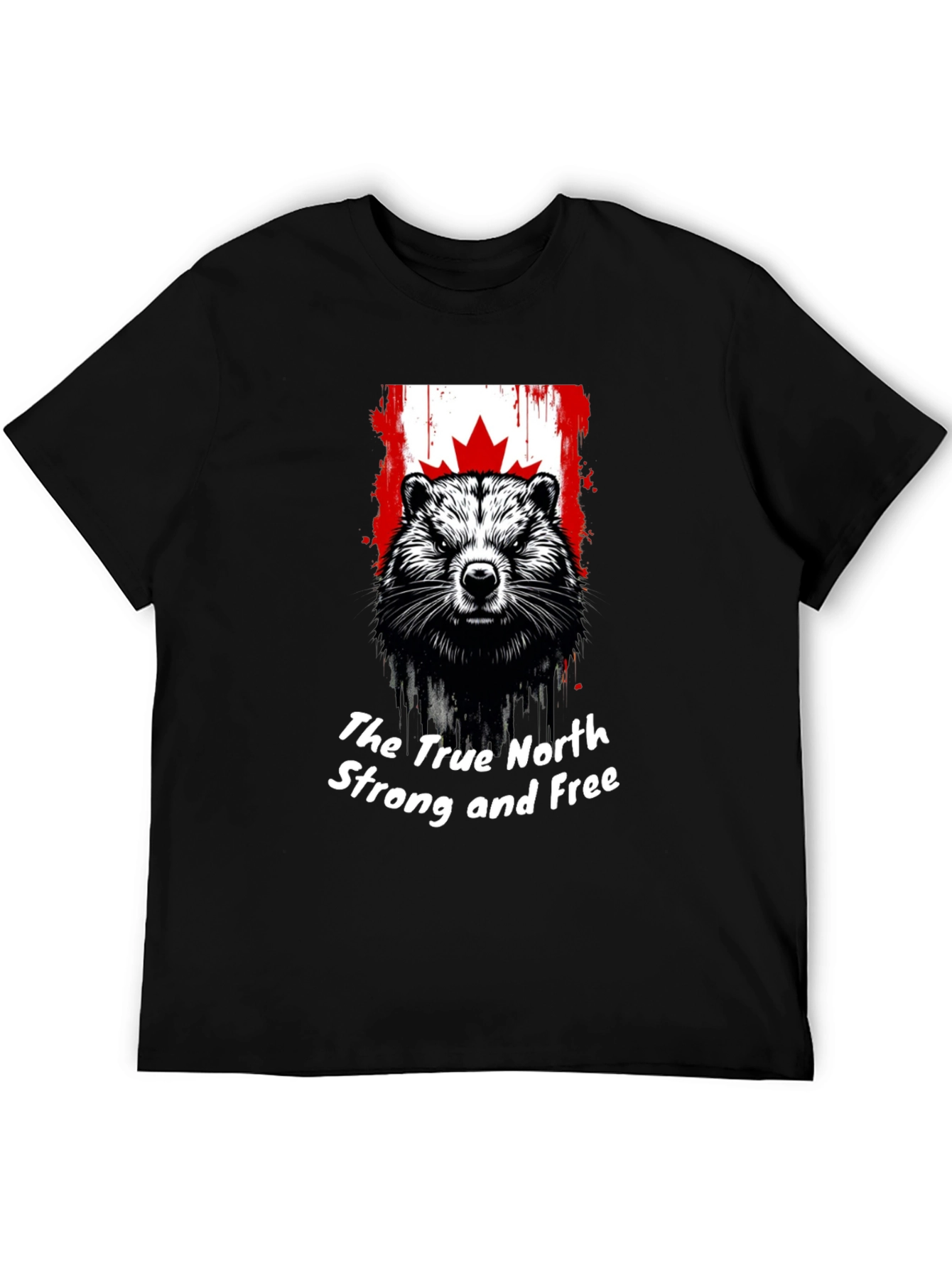 Canadian Beaver T-Shirt: True North Strong and Free