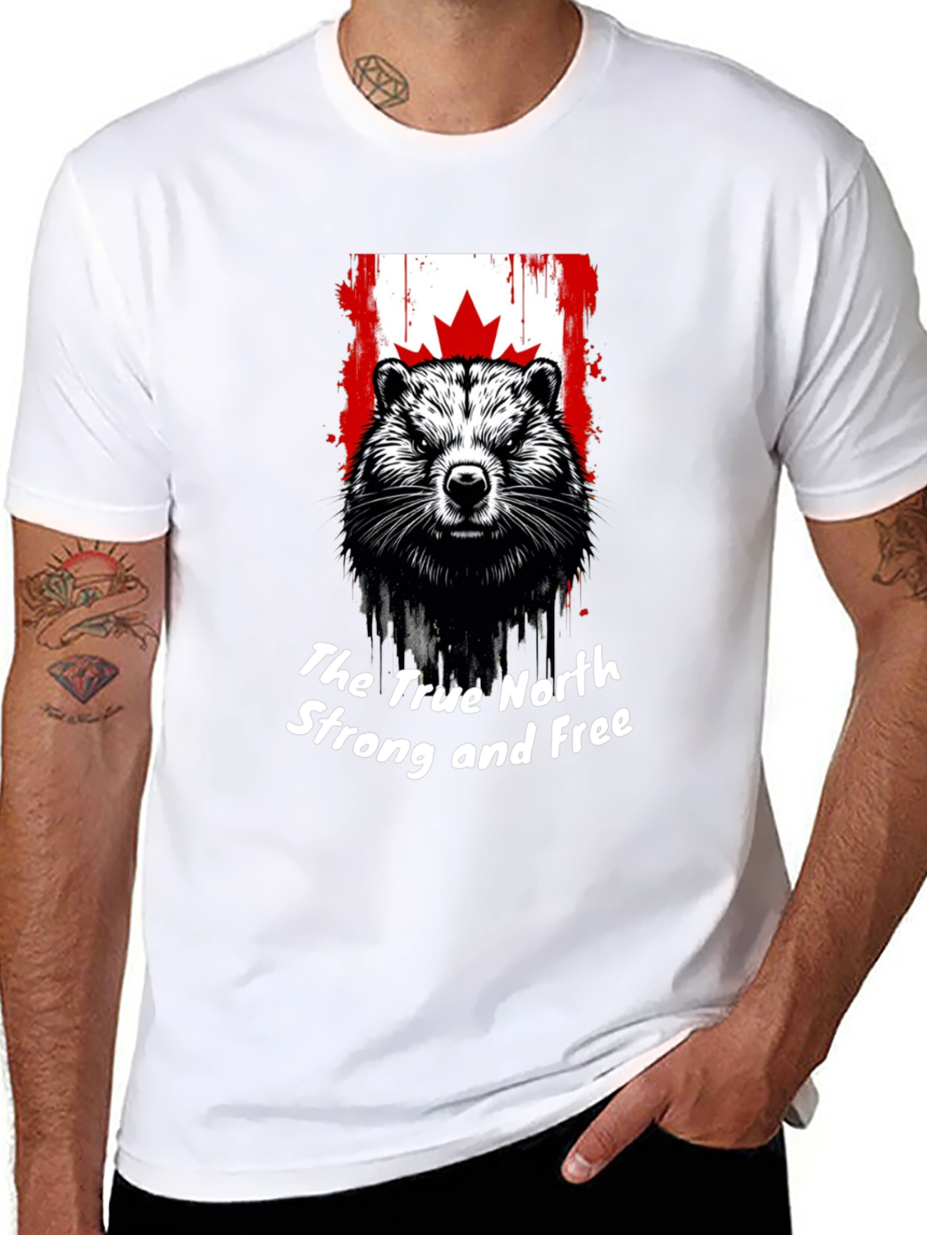 Canadian Beaver T-Shirt: True North Strong and Free