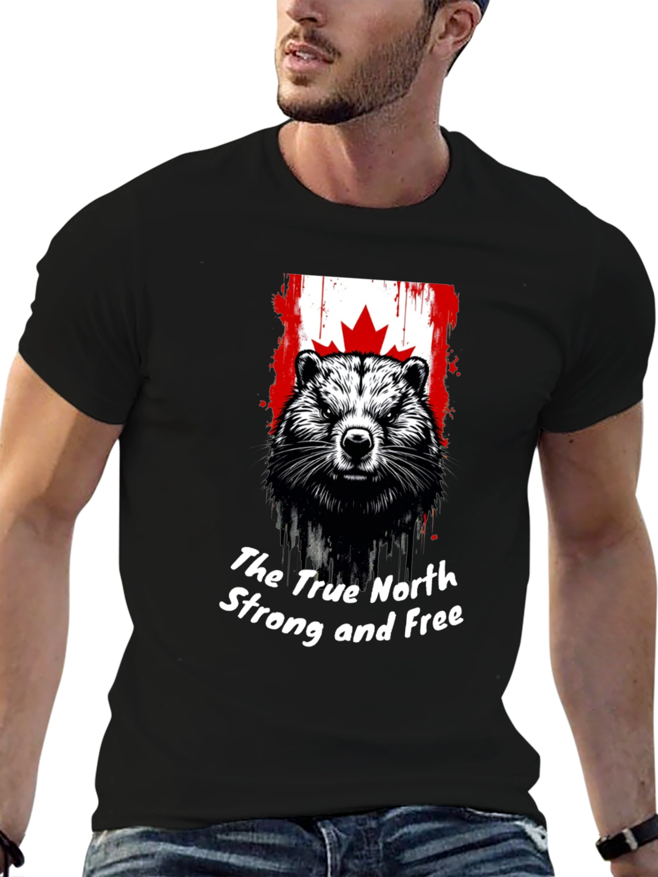 Canadian Beaver T-Shirt: True North Strong and Free