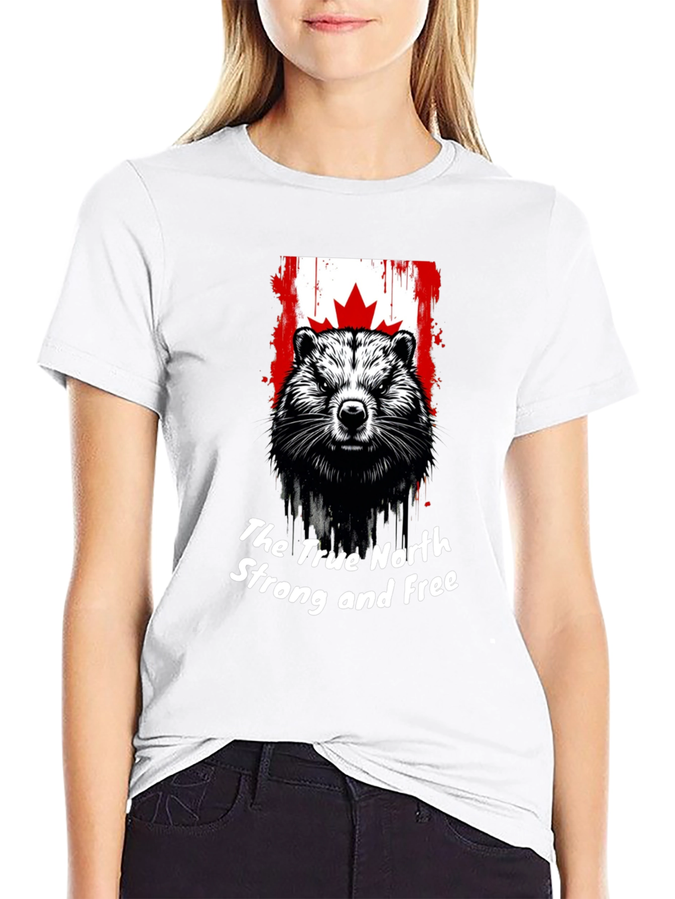 Canadian Beaver T-Shirt: True North Strong and Free
