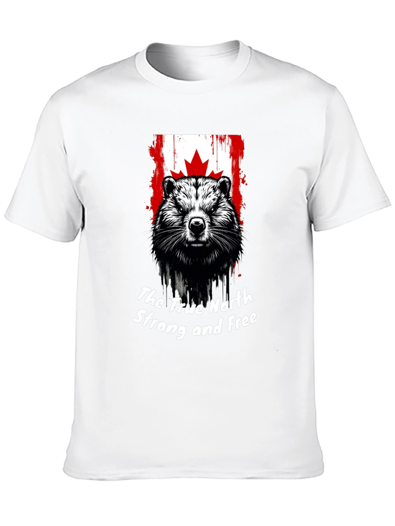Canadian Beaver T-Shirt: True North Strong and Free