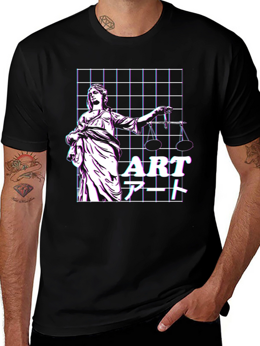 Justice Vaporwave T-Shirt - Artistic Design