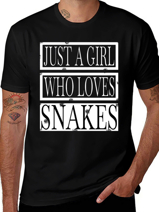 Just A Girl Who Loves Snakes Graphic Tee