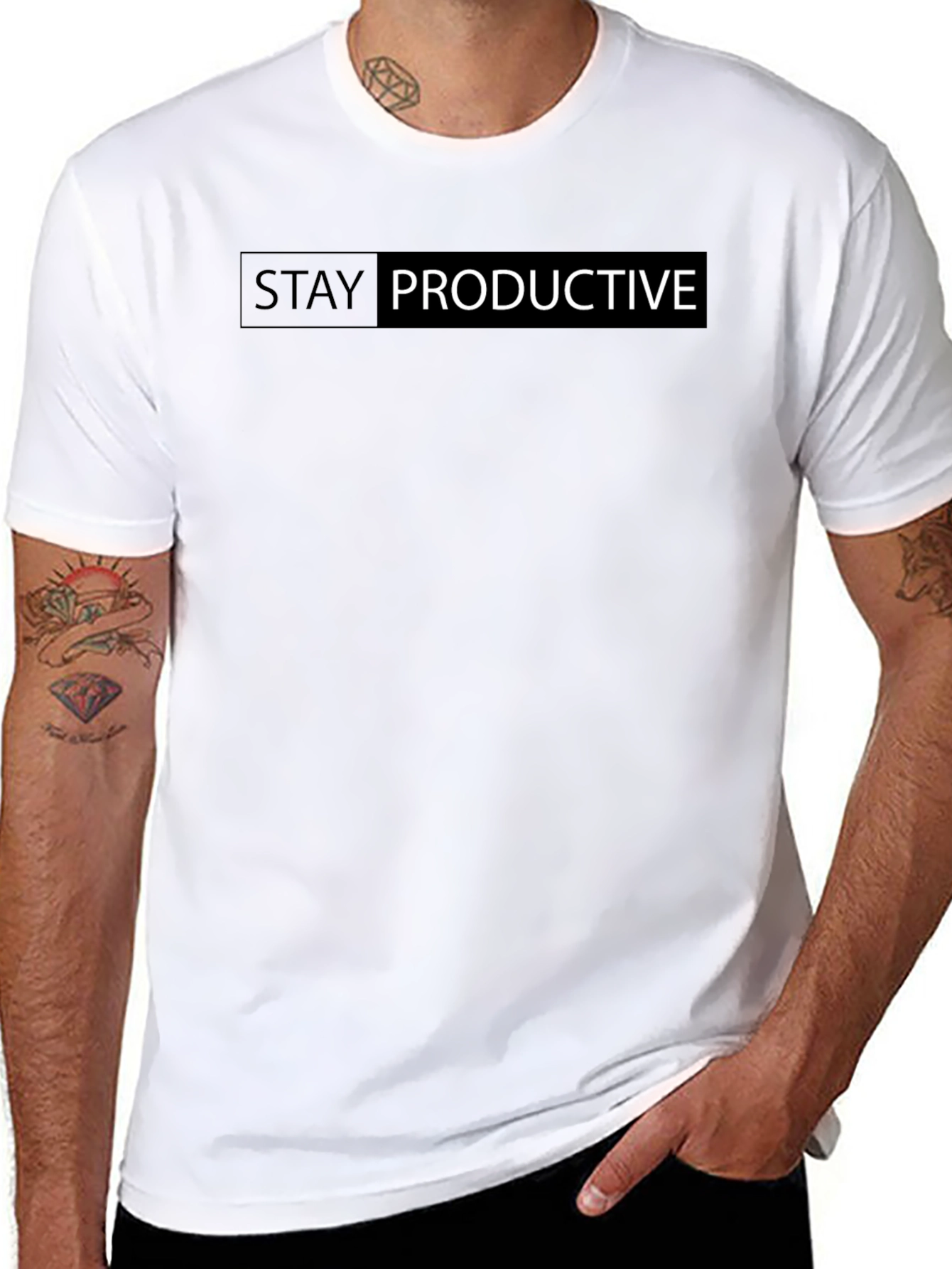 Stay Productive Black T-Shirt