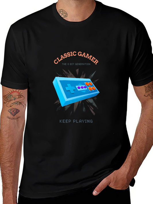 Classic Gamer T-Shirt - 8-Bit Generation Keep Playing