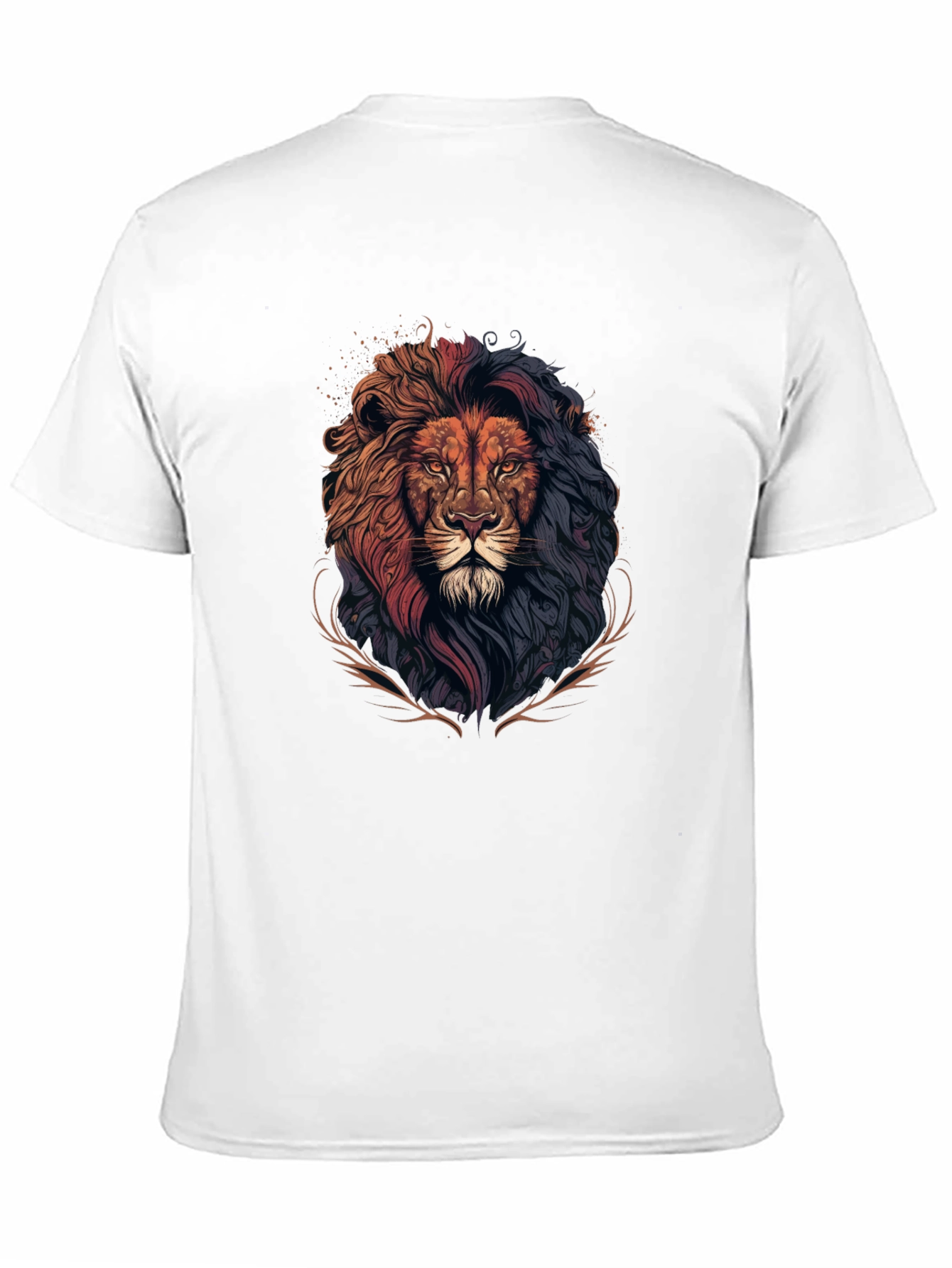 Lion Graphic Print Black T-Shirt