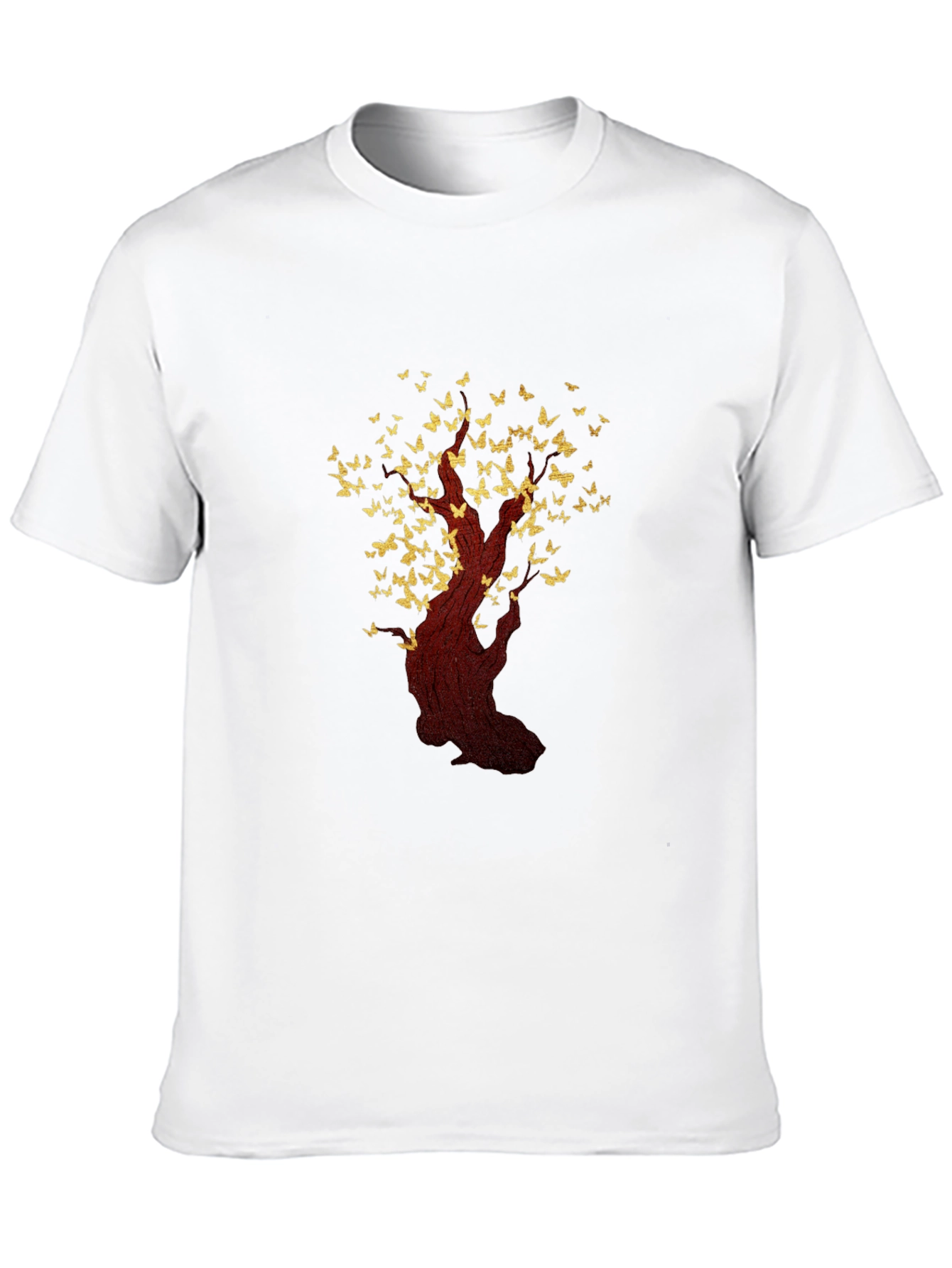 Butterfly Tree Graphic T-Shirt - Black