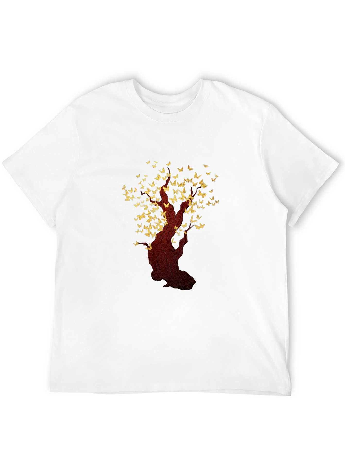 Butterfly Tree Graphic T-Shirt - Black