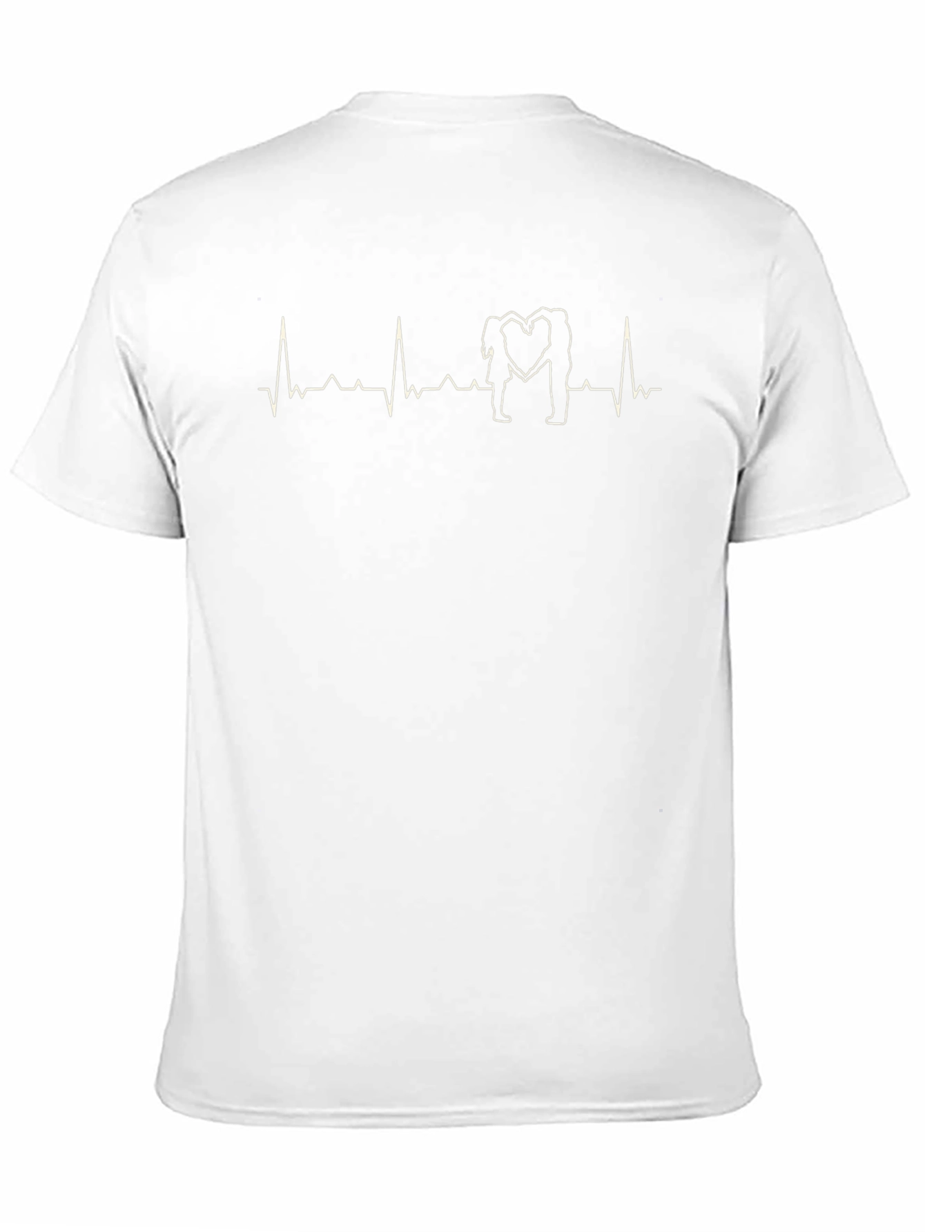 Heartbeat Couple Love Black T-Shirt