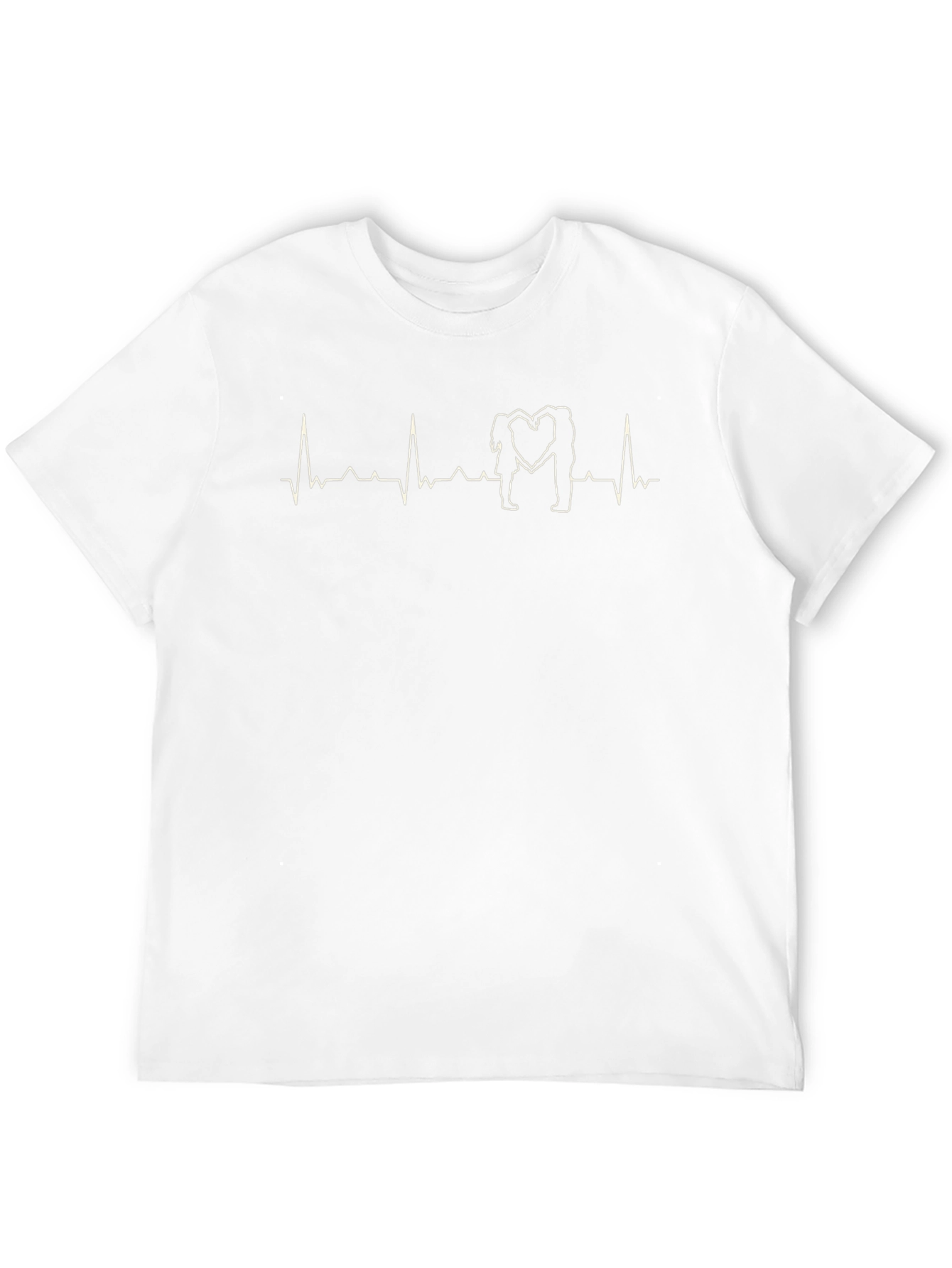 Heartbeat Couple Love Black T-Shirt