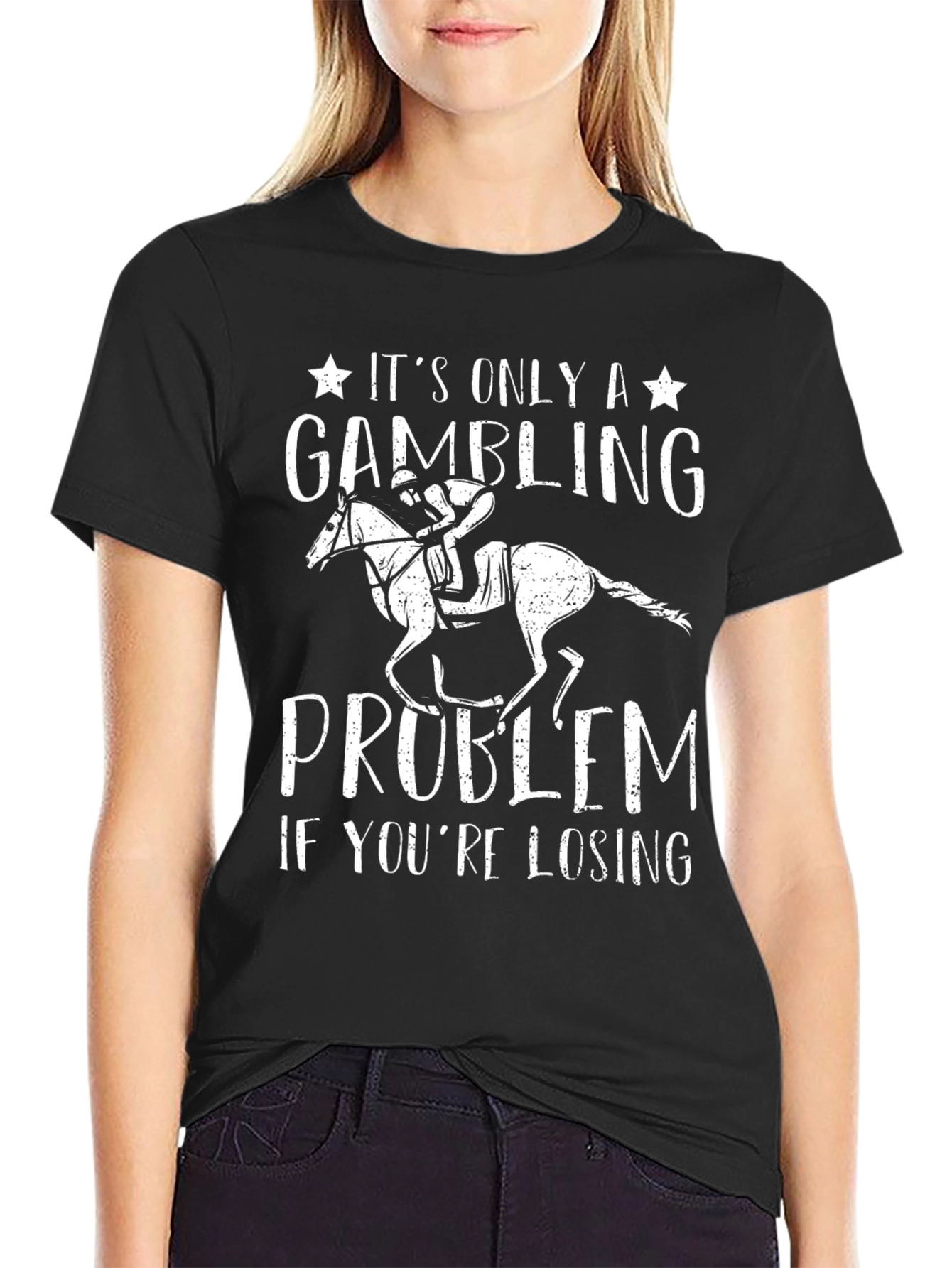 Gambling Problem T-Shirt Horse Racing Funny Tee