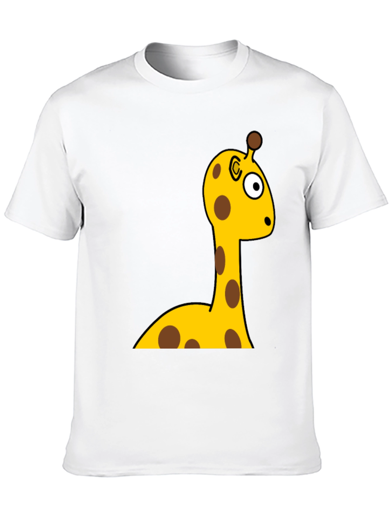 Funny Giraffe Cartoon Graphic Tee - Unisex Black T-Shirt
