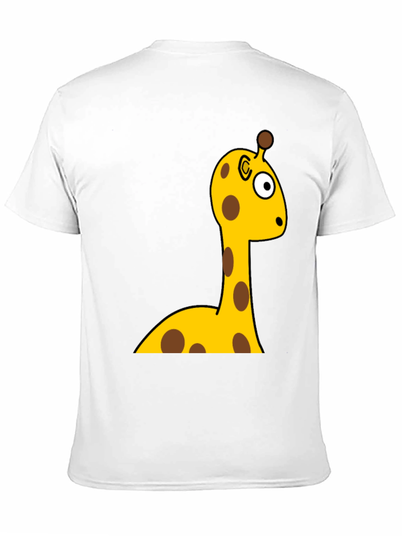 Funny Giraffe Cartoon Graphic Tee - Unisex Black T-Shirt