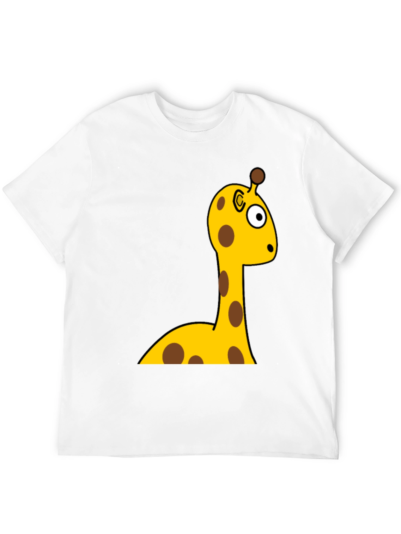 Funny Giraffe Cartoon Graphic Tee - Unisex Black T-Shirt