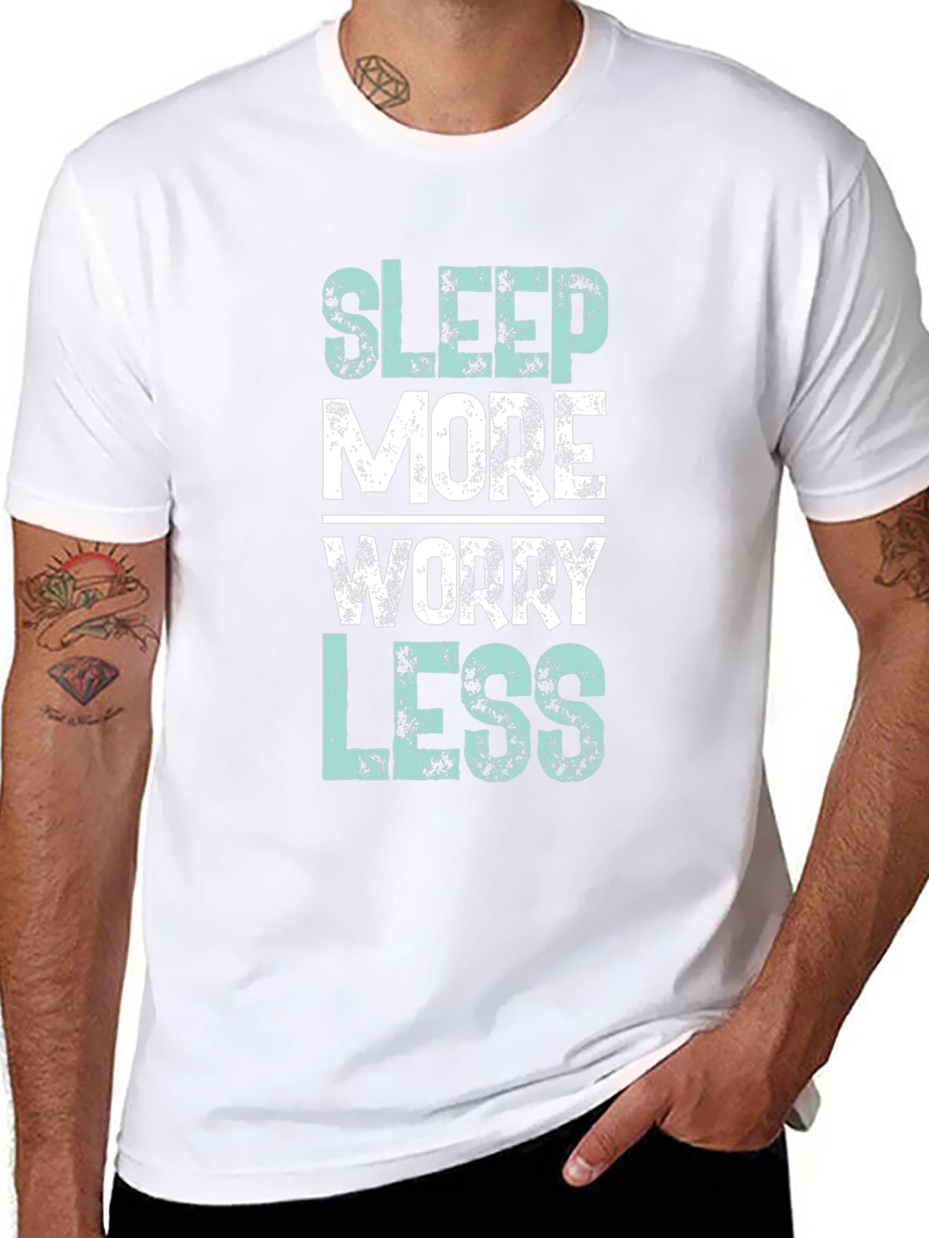 Sleep More Worry Less Graphic Tee