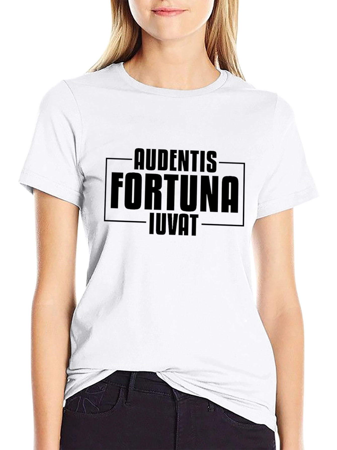 Audentes Fortuna Iuvat Graphic Tee - Black
