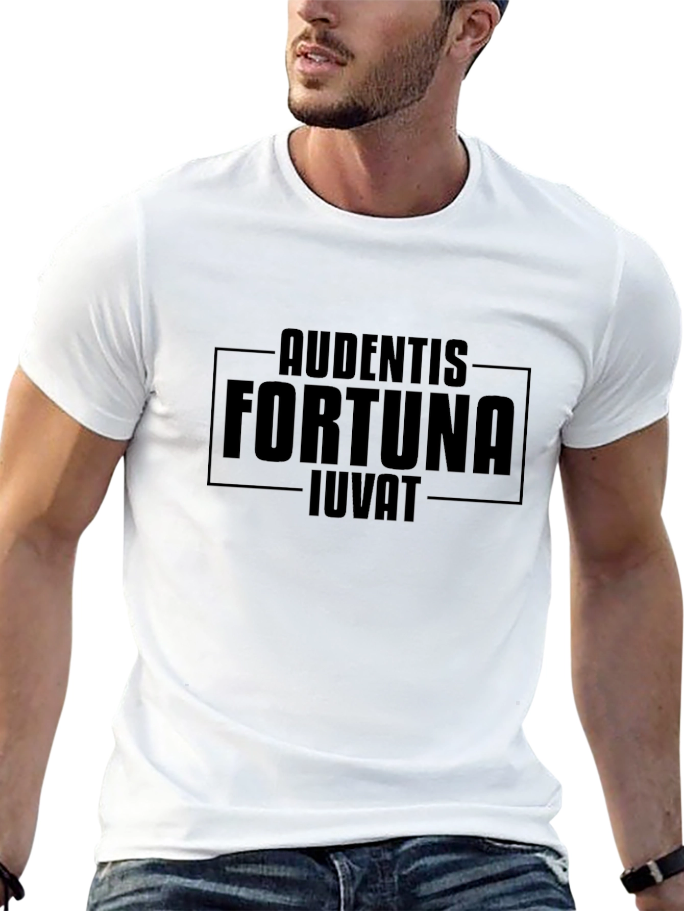 Audentes Fortuna Iuvat Graphic Tee - Black