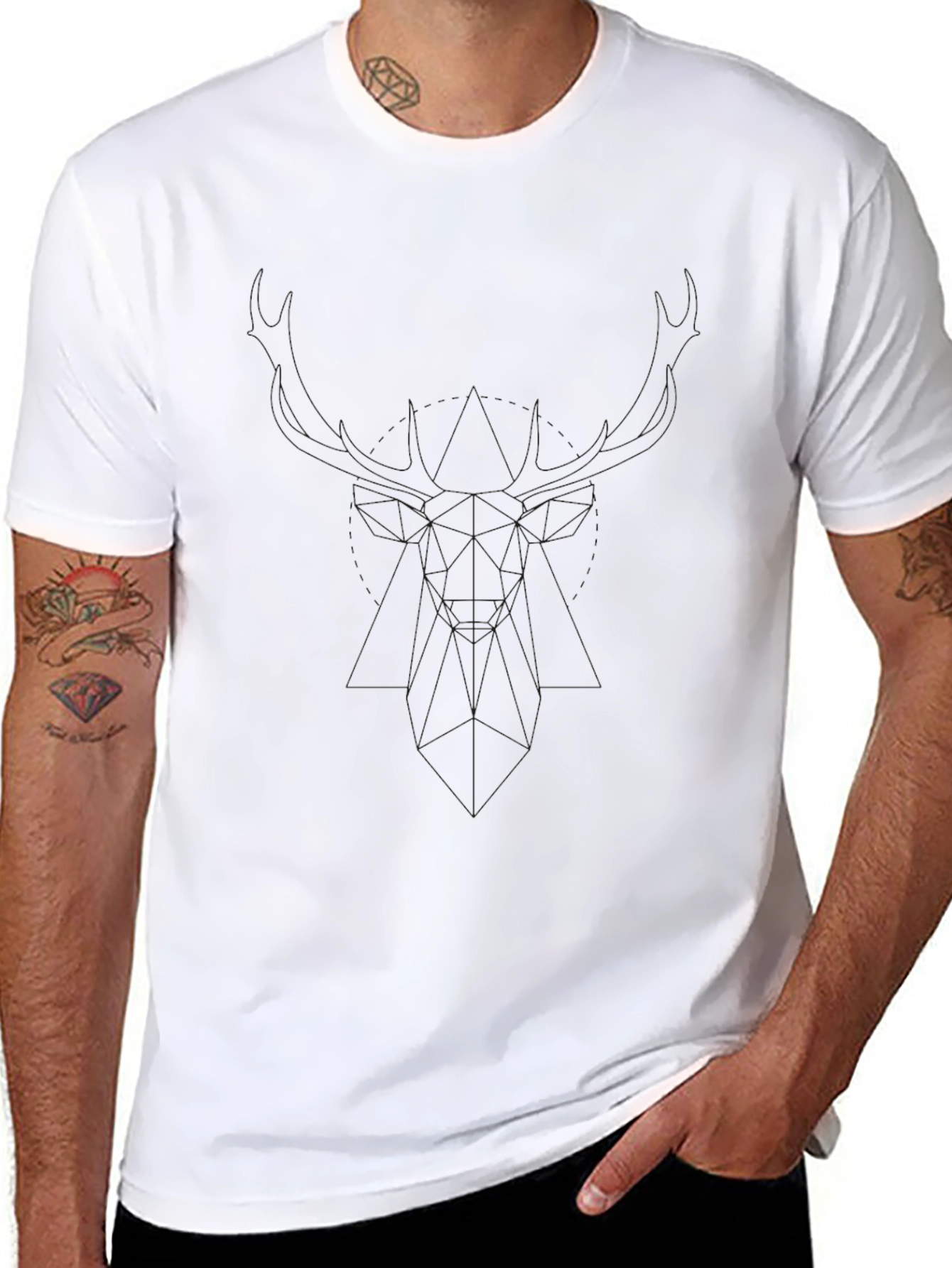 Mens Black Casual Short Sleeve T-Shirt