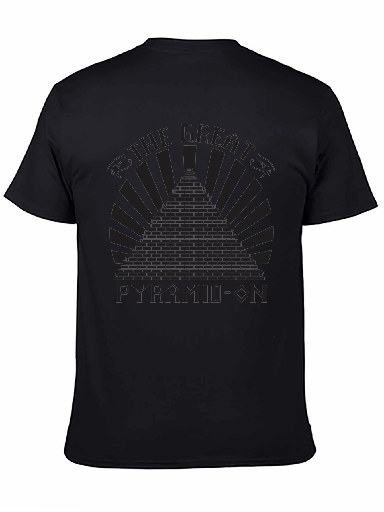 Great Pyramid-On Graphic T-Shirt - Black Cotton Tee