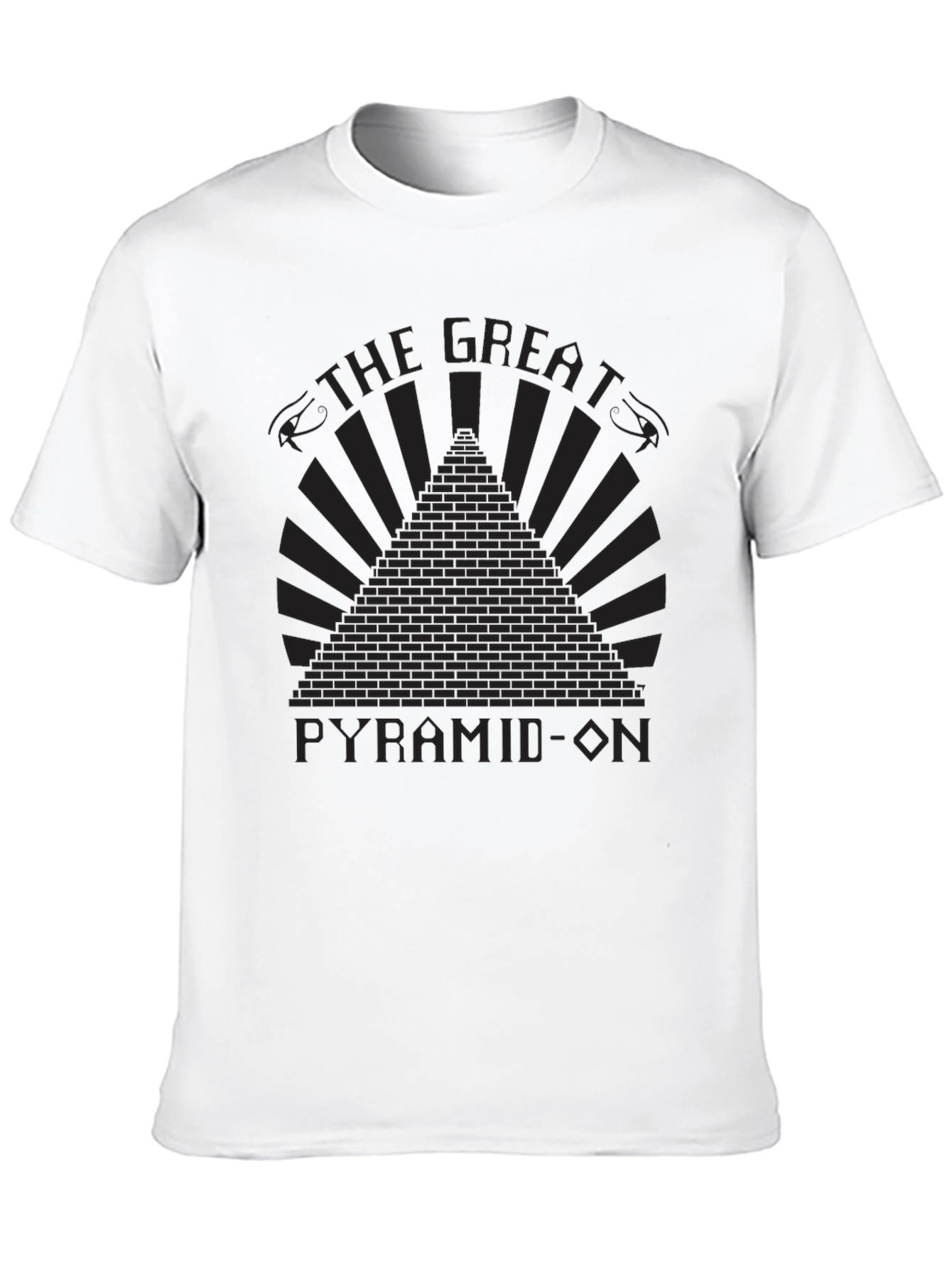 Great Pyramid-On Graphic T-Shirt - Black Cotton Tee