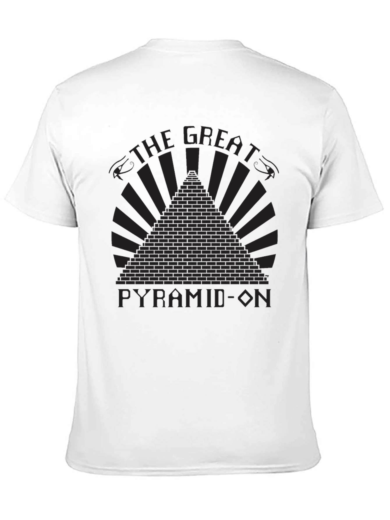 Great Pyramid-On Graphic T-Shirt - Black Cotton Tee