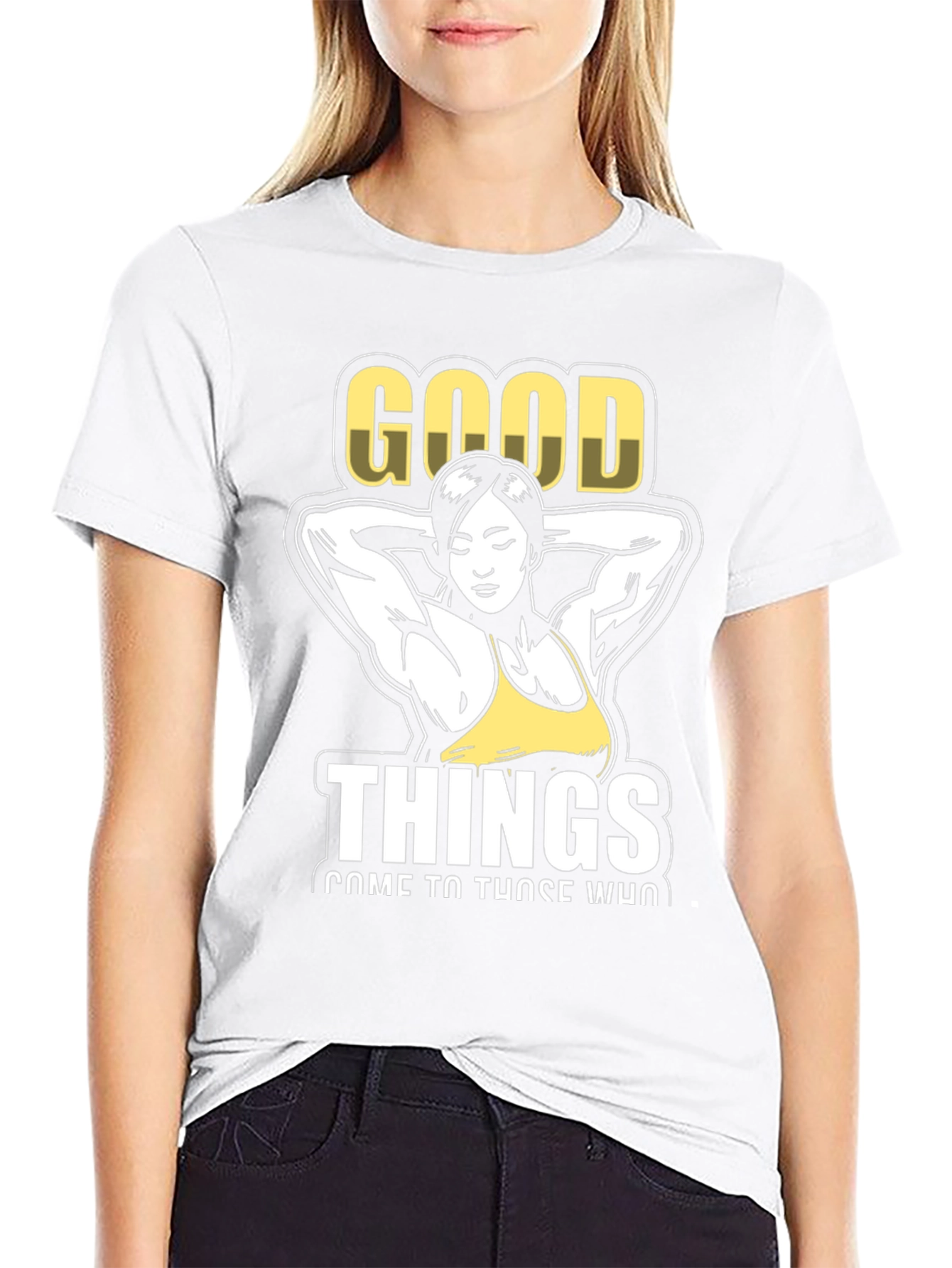 Good Things Graphic T-Shirt Fitness Design