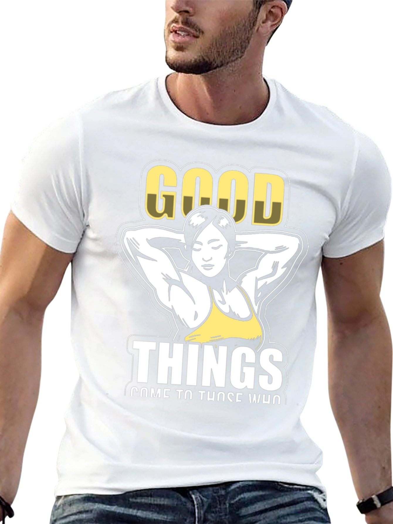 Good Things Graphic T-Shirt Fitness Design