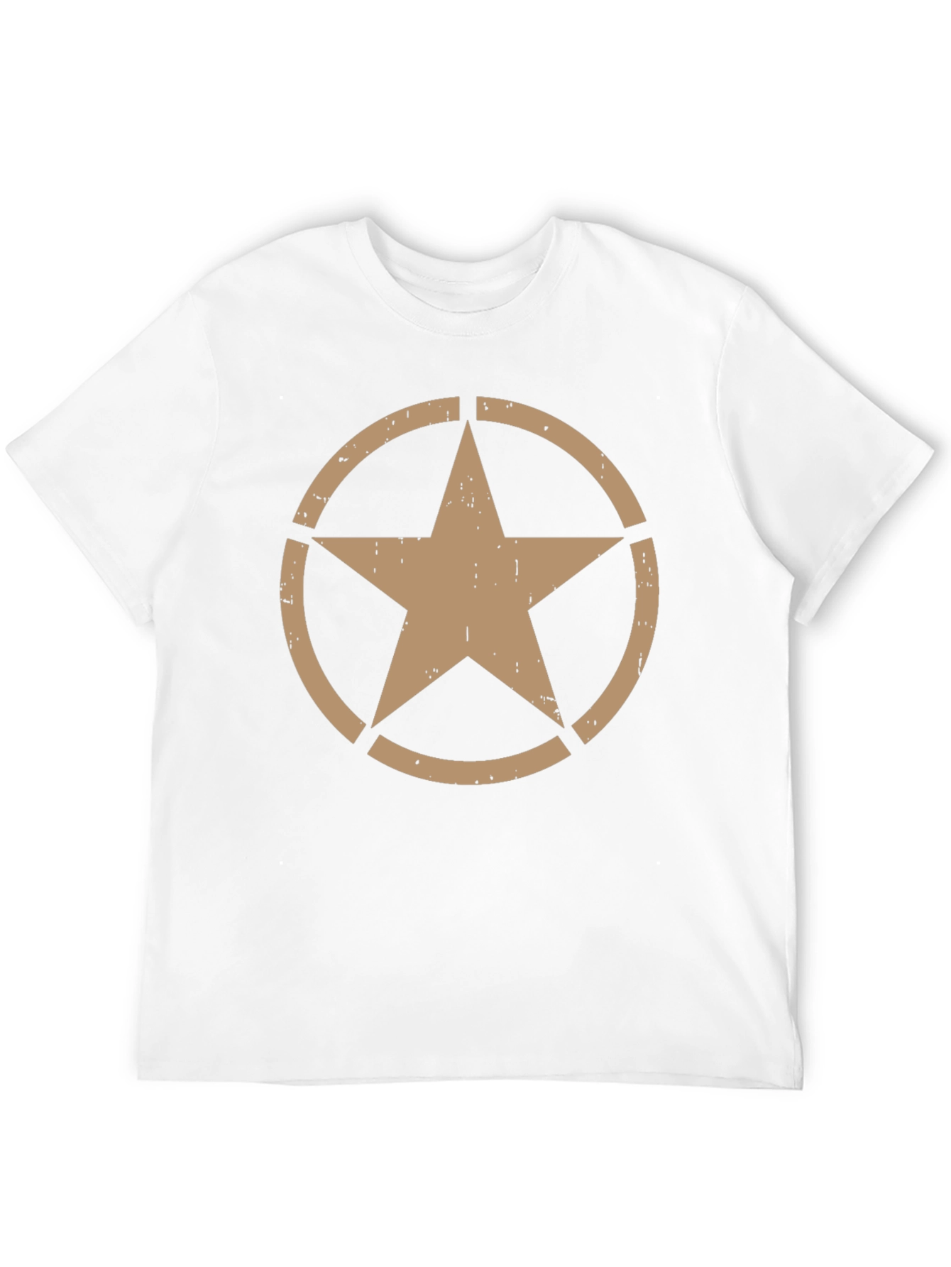 Distressed Star Graphic Black T-Shirt