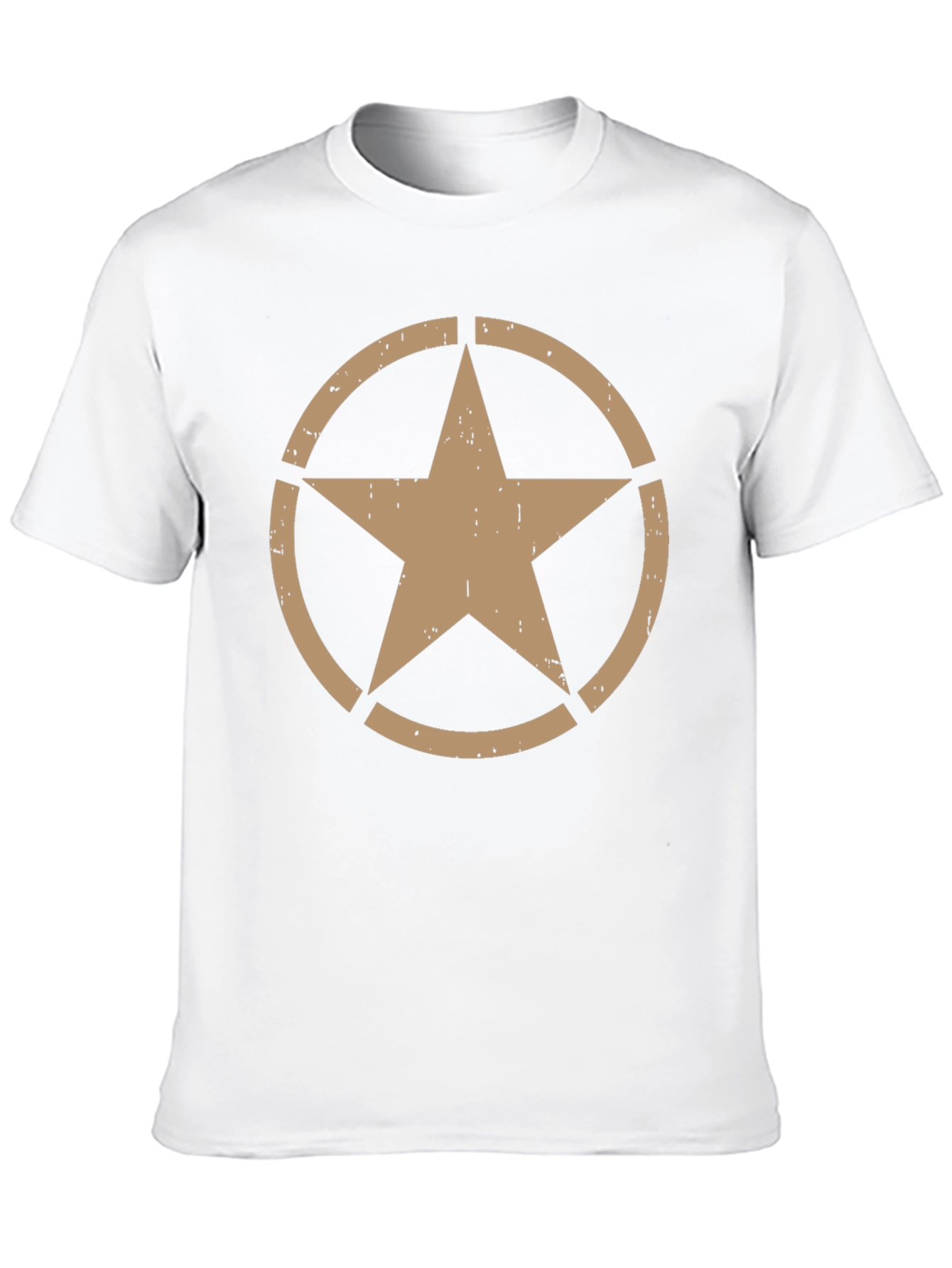 Distressed Star Graphic Black T-Shirt