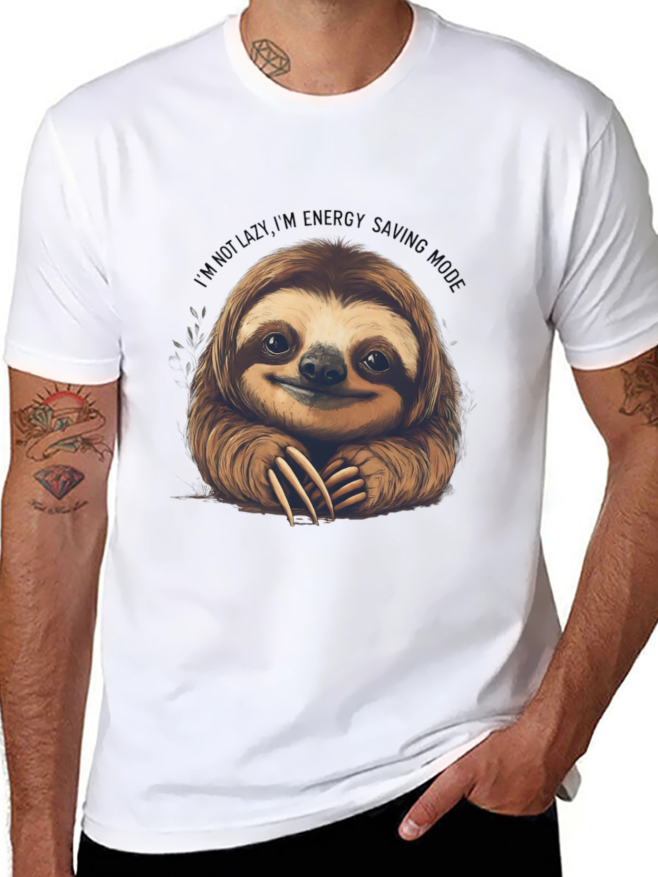 Sloth Energy Saving Mode Graphic Tee