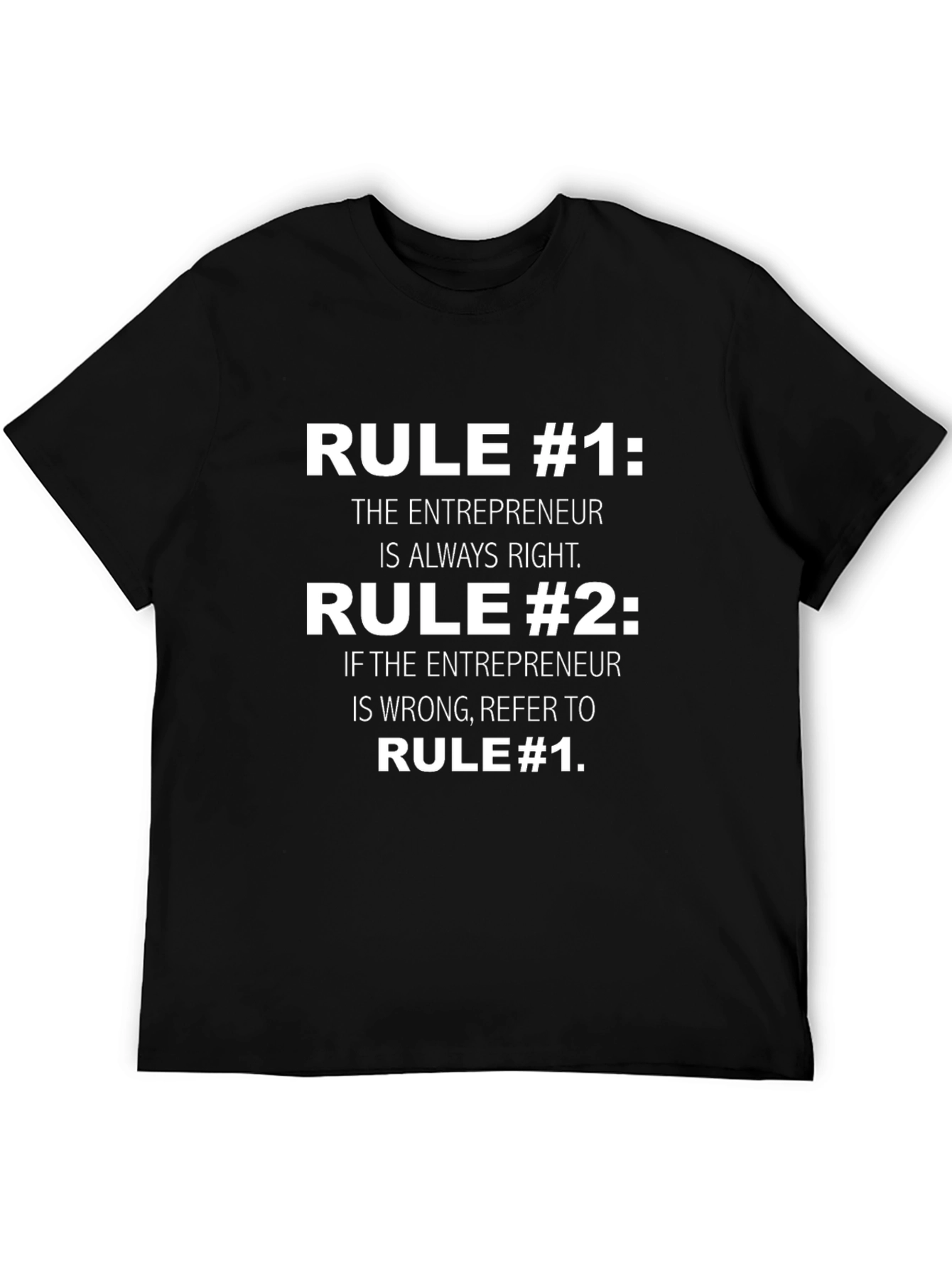 Entrepreneur Rules Funny Graphic T-Shirt