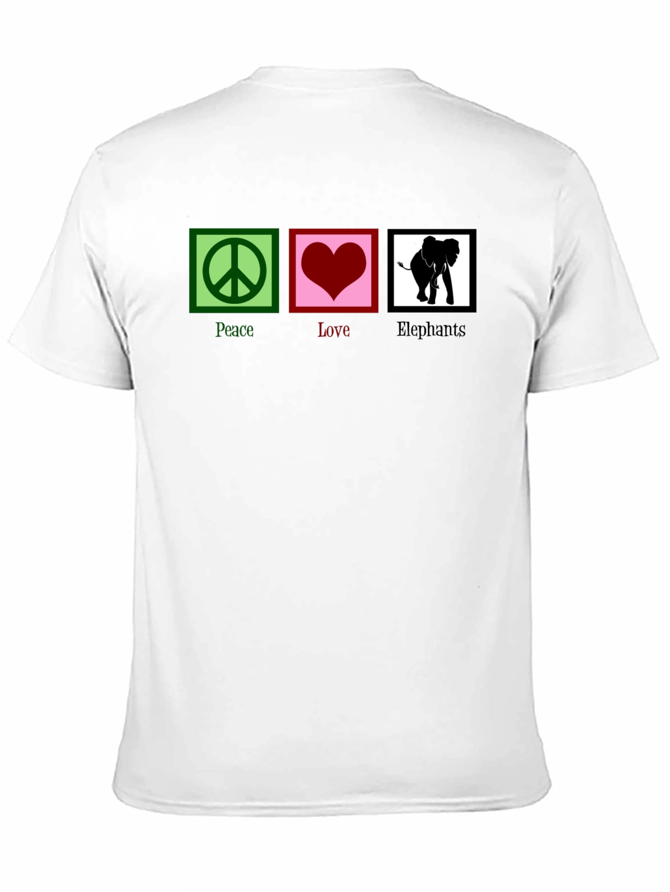 Peace Love Elephants Graphic T-Shirt