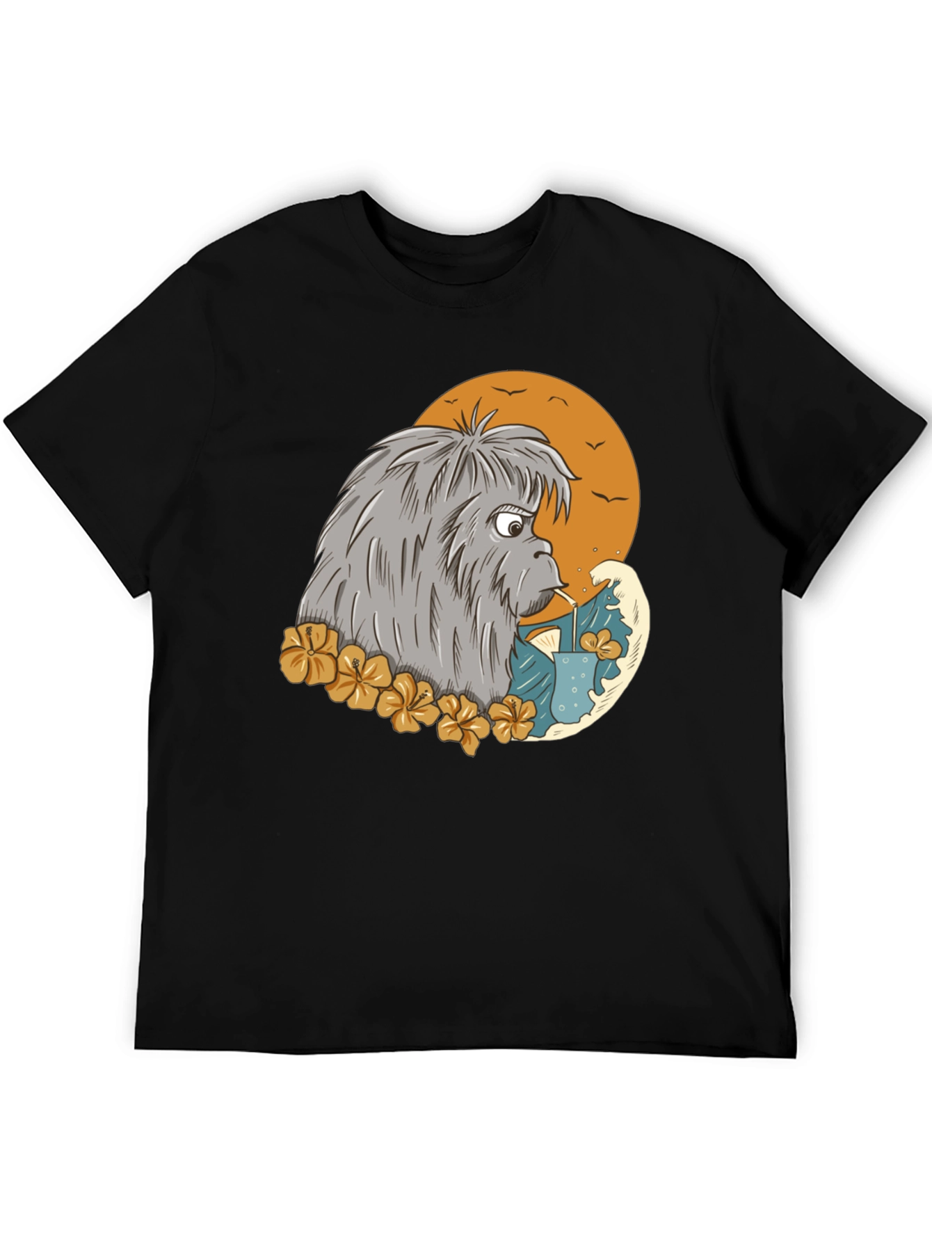 Cartoon Sasquatch T-Shirt - Black