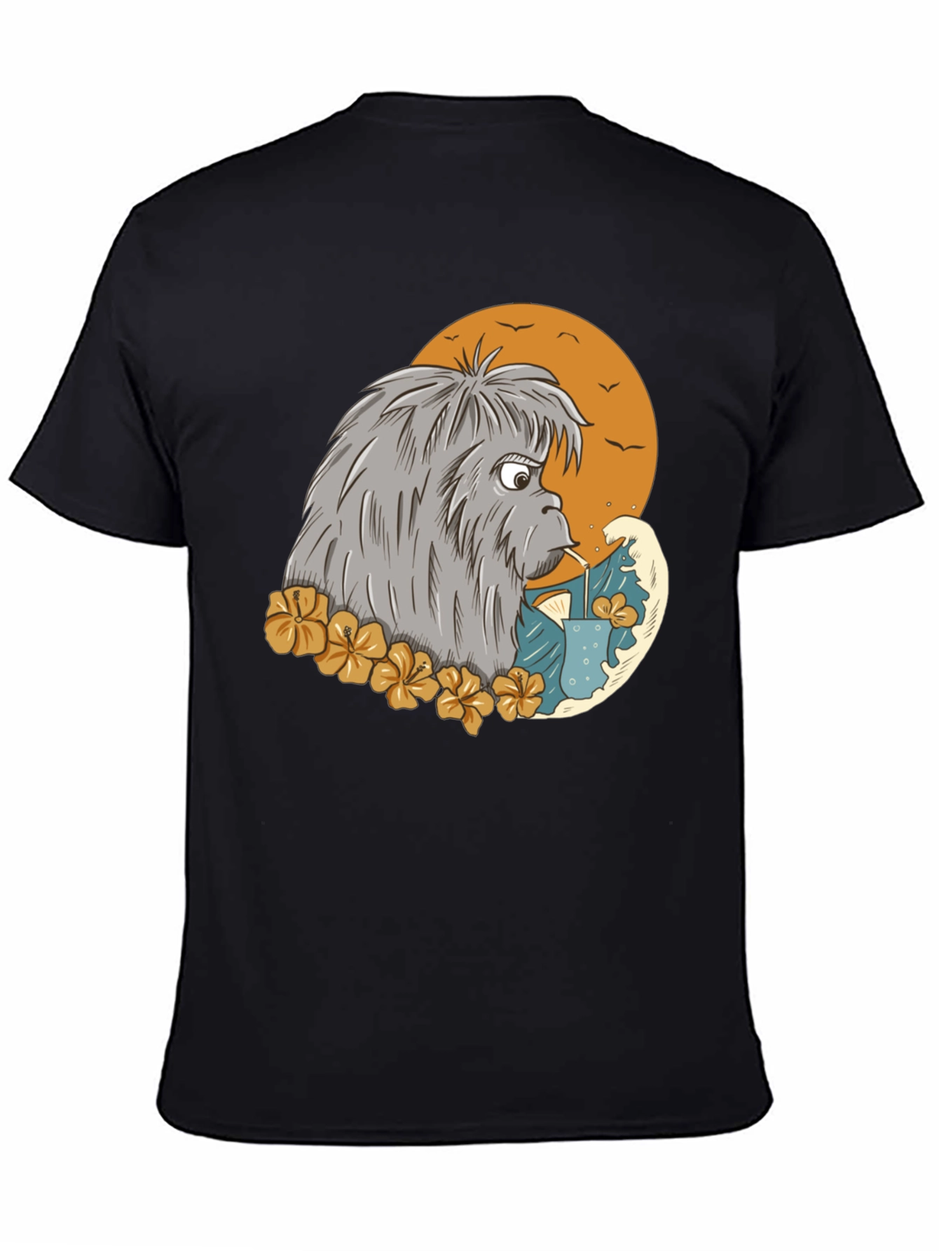 Cartoon Sasquatch T-Shirt - Black