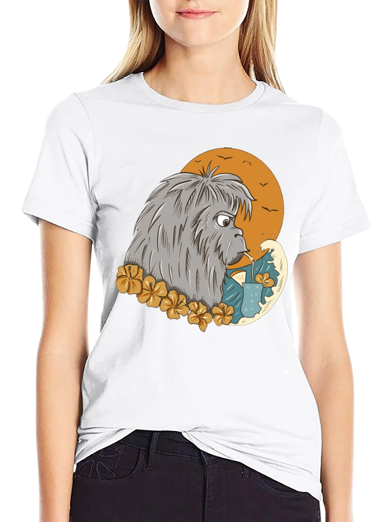 Cartoon Sasquatch T-Shirt - Black