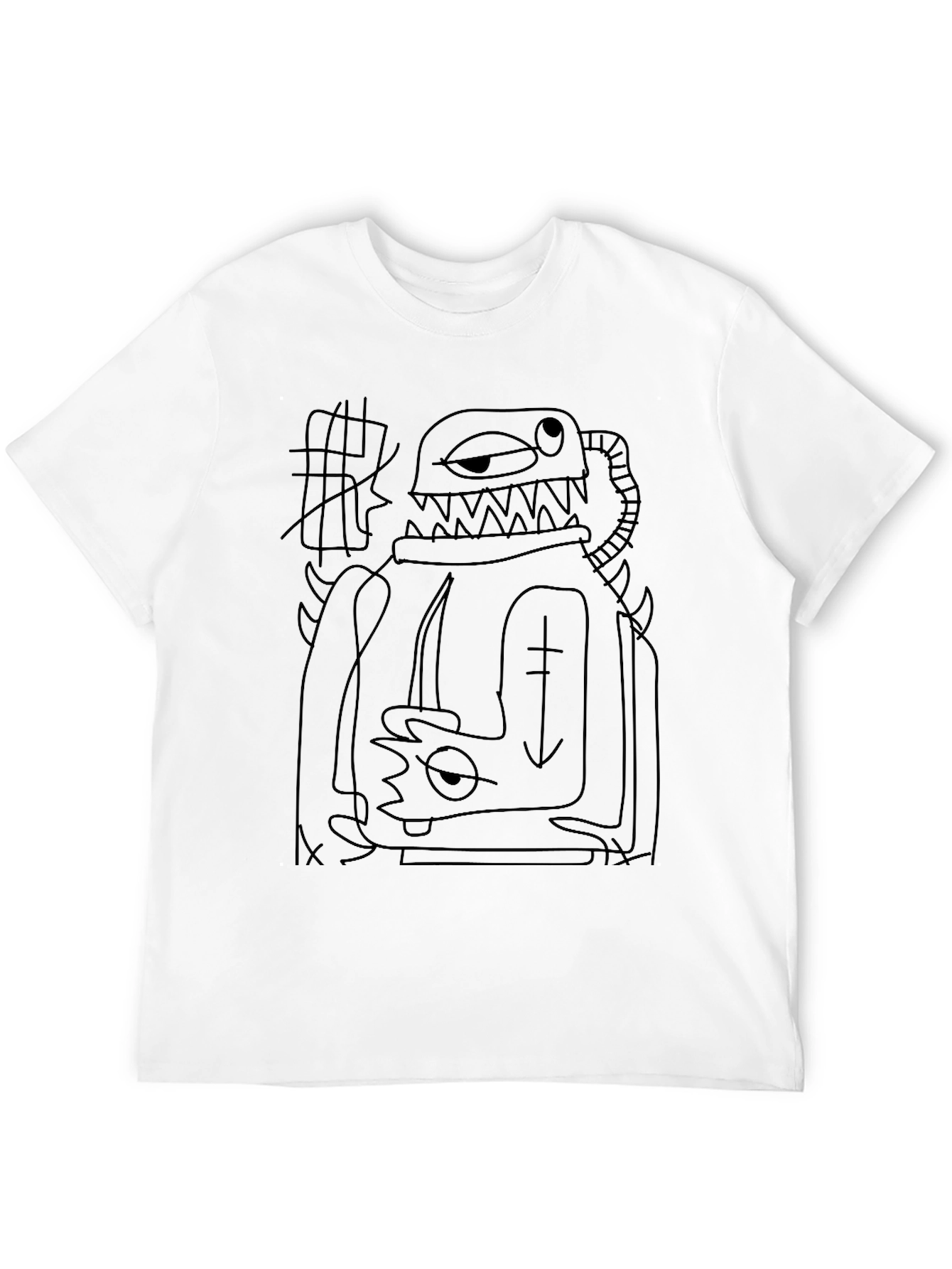 Abstract Graphic Black T-Shirt