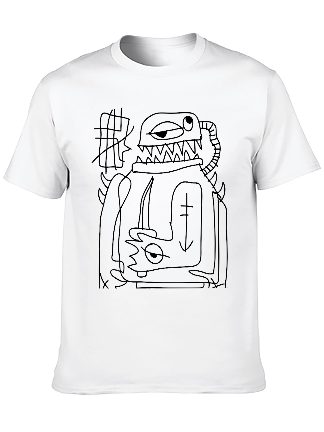 Abstract Graphic Black T-Shirt