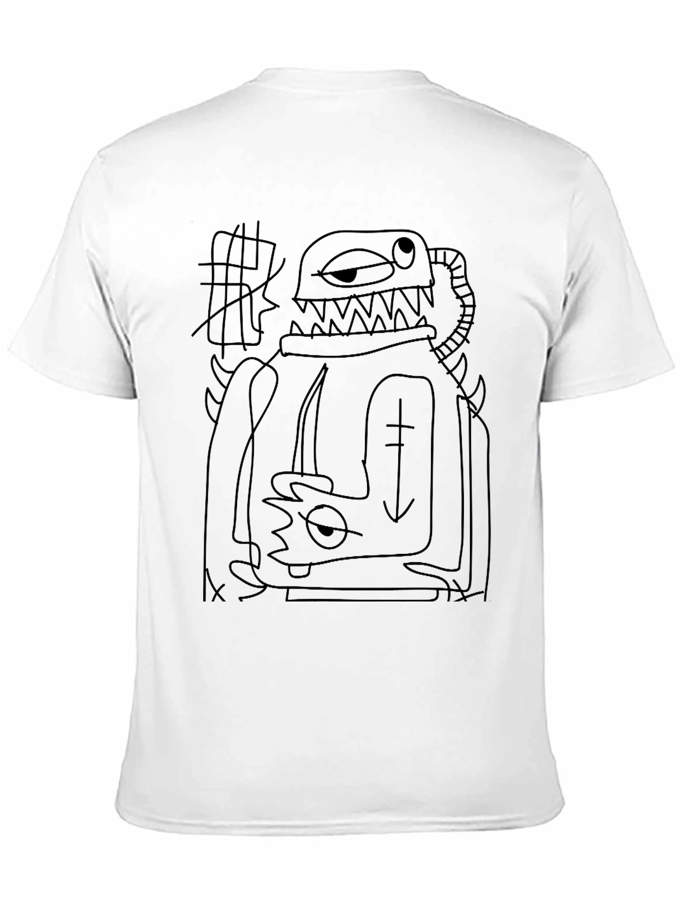 Abstract Graphic Black T-Shirt
