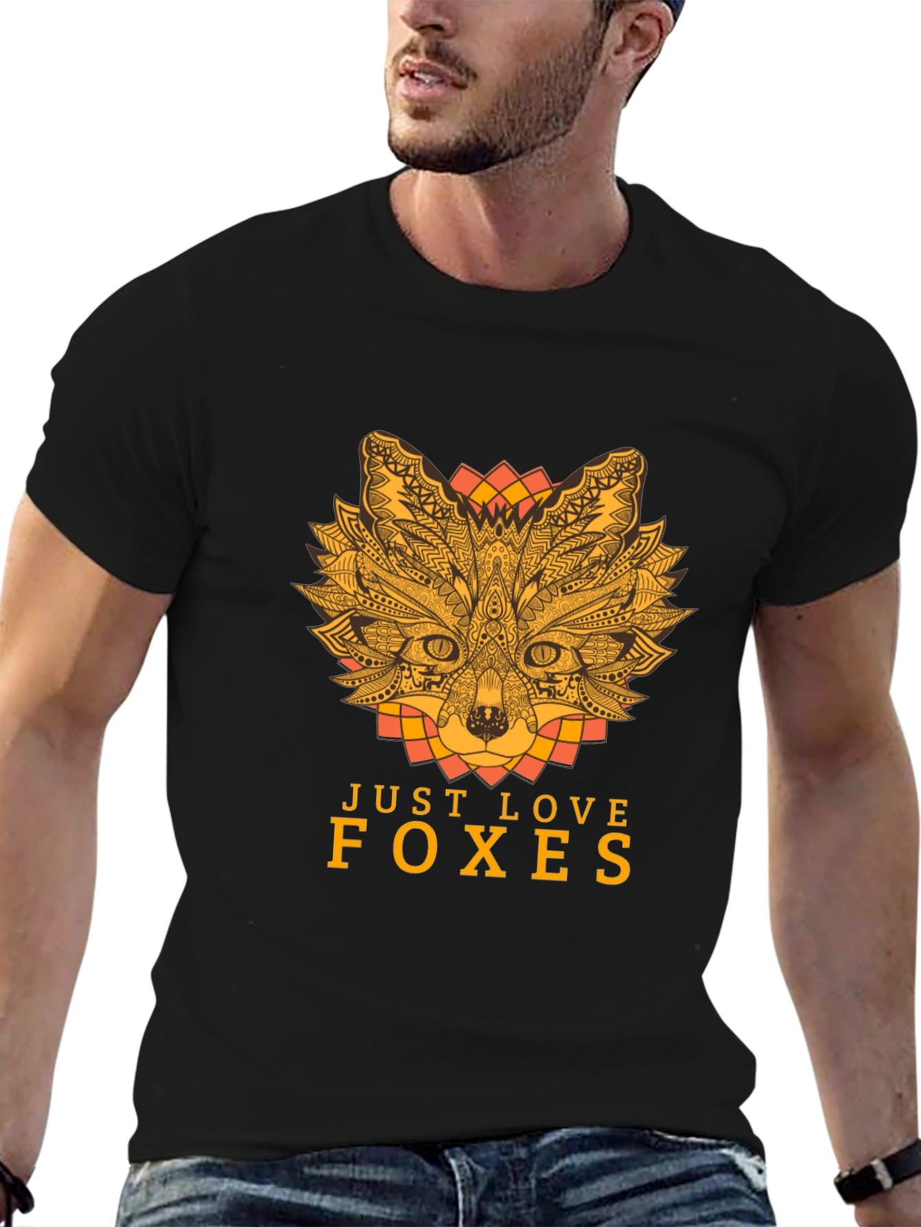 Just Love Foxes Graphic Tee Short Sleeve T-Shirt
