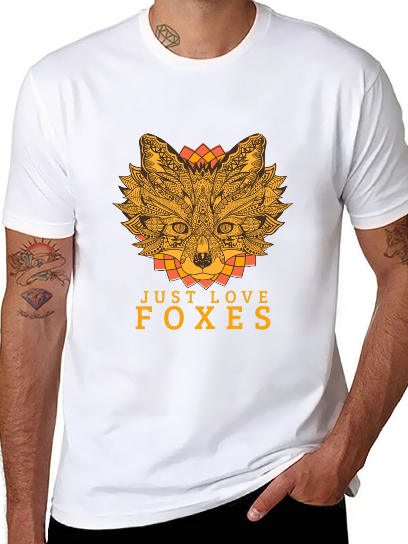 Just Love Foxes Graphic Tee Short Sleeve T-Shirt