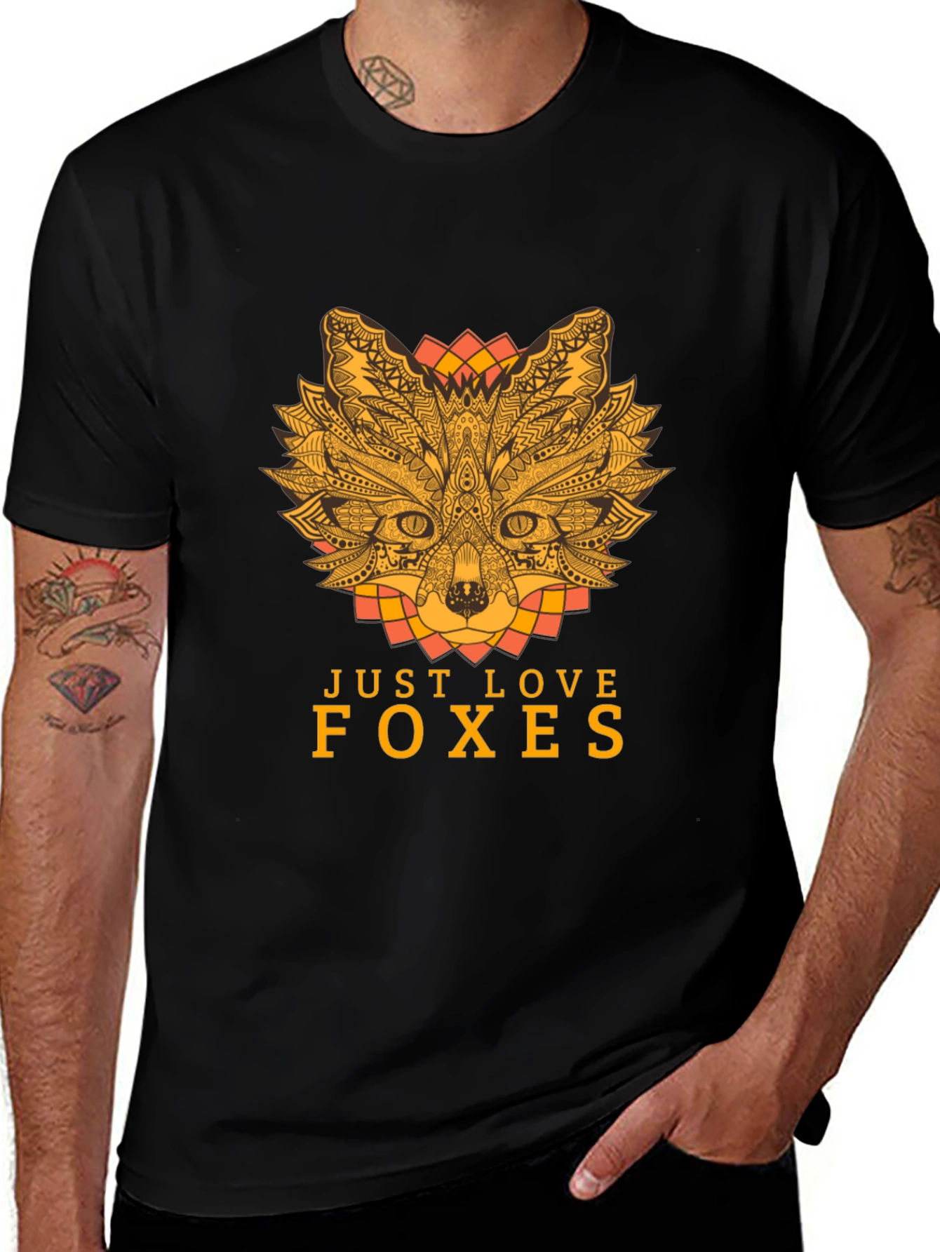 Just Love Foxes Graphic Tee Short Sleeve T-Shirt