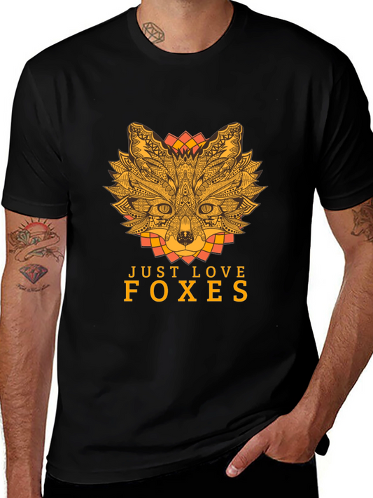 Just Love Foxes Graphic Tee Short Sleeve T-Shirt