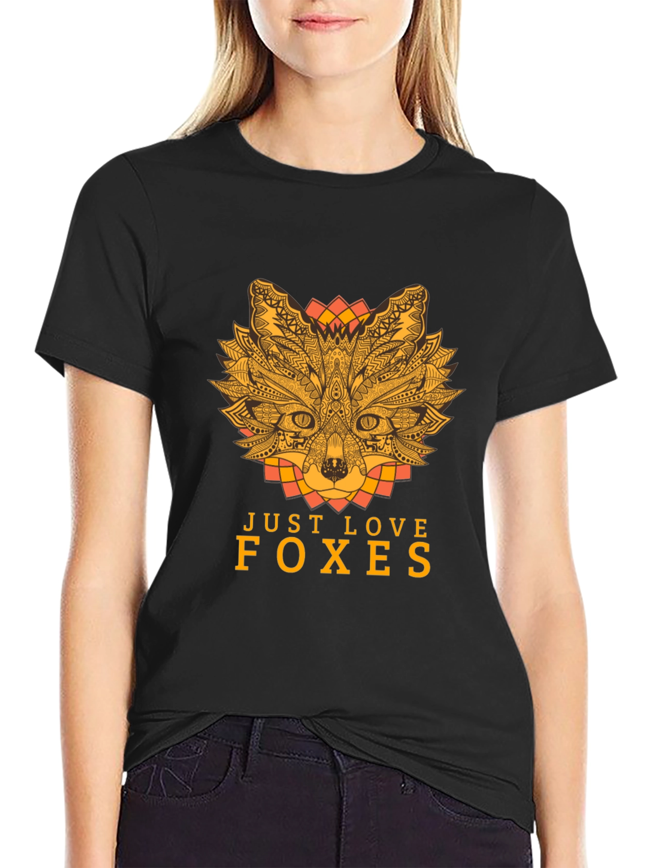 Just Love Foxes Graphic Tee Short Sleeve T-Shirt