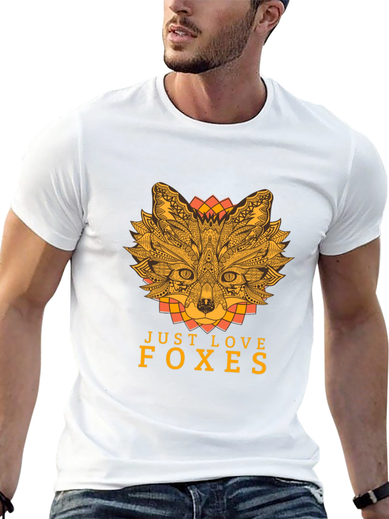 Just Love Foxes Graphic Tee Short Sleeve T-Shirt