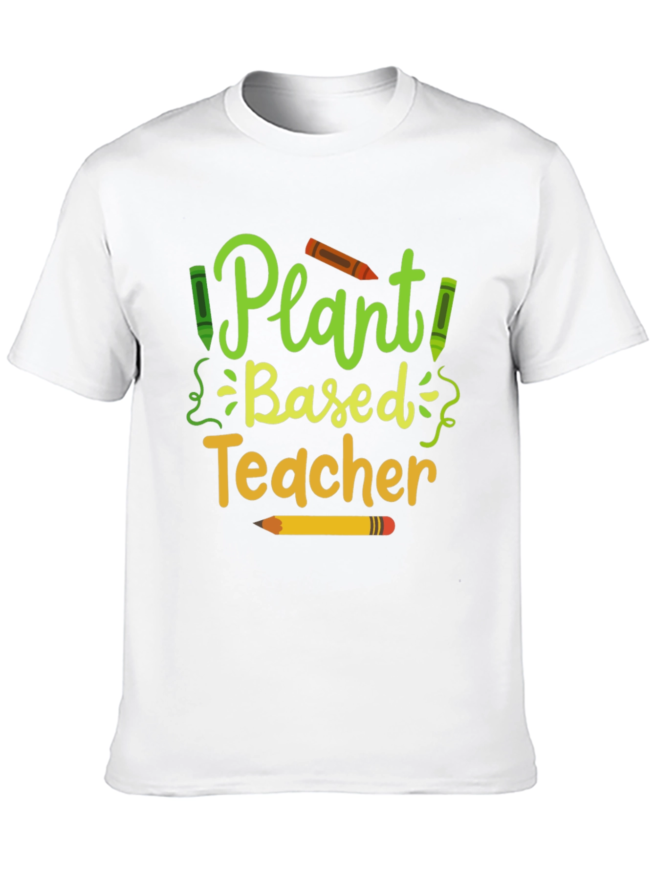 Plant Based Teacher T-Shirt - Eco-Friendly Educator Apparel