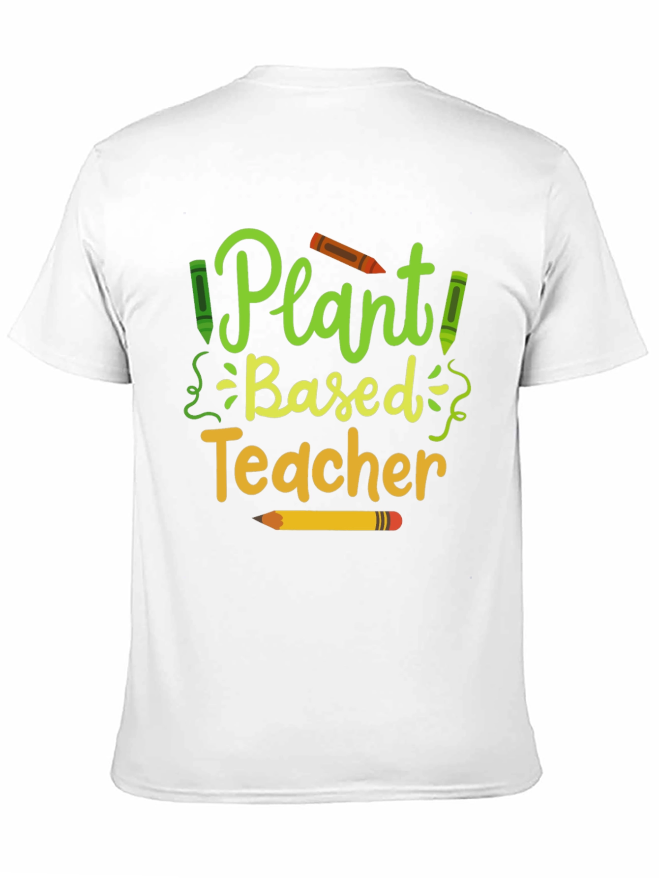 Plant Based Teacher T-Shirt - Eco-Friendly Educator Apparel