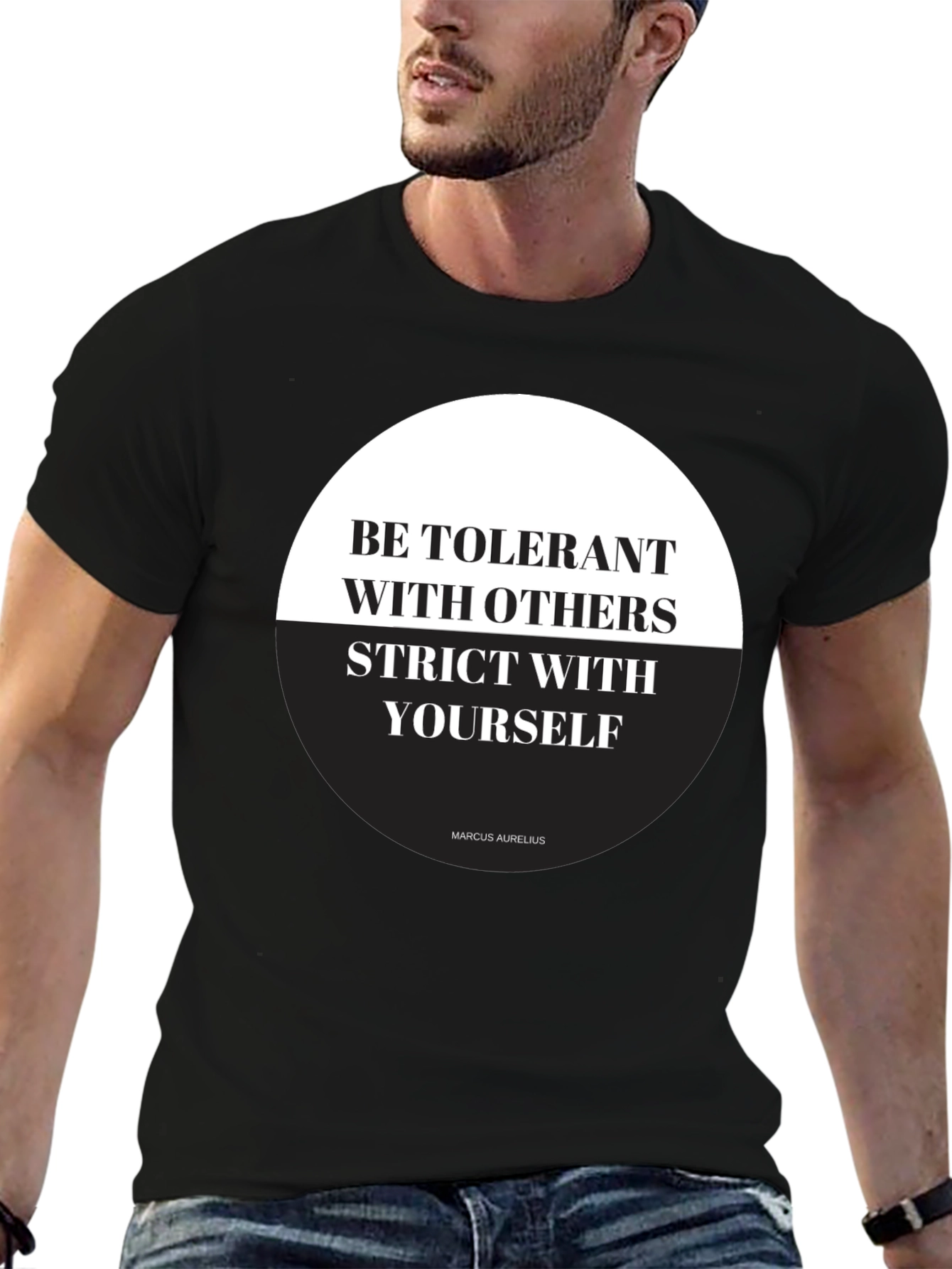 Stoic Philosophy T-Shirt - Be Tolerant Be Strict
