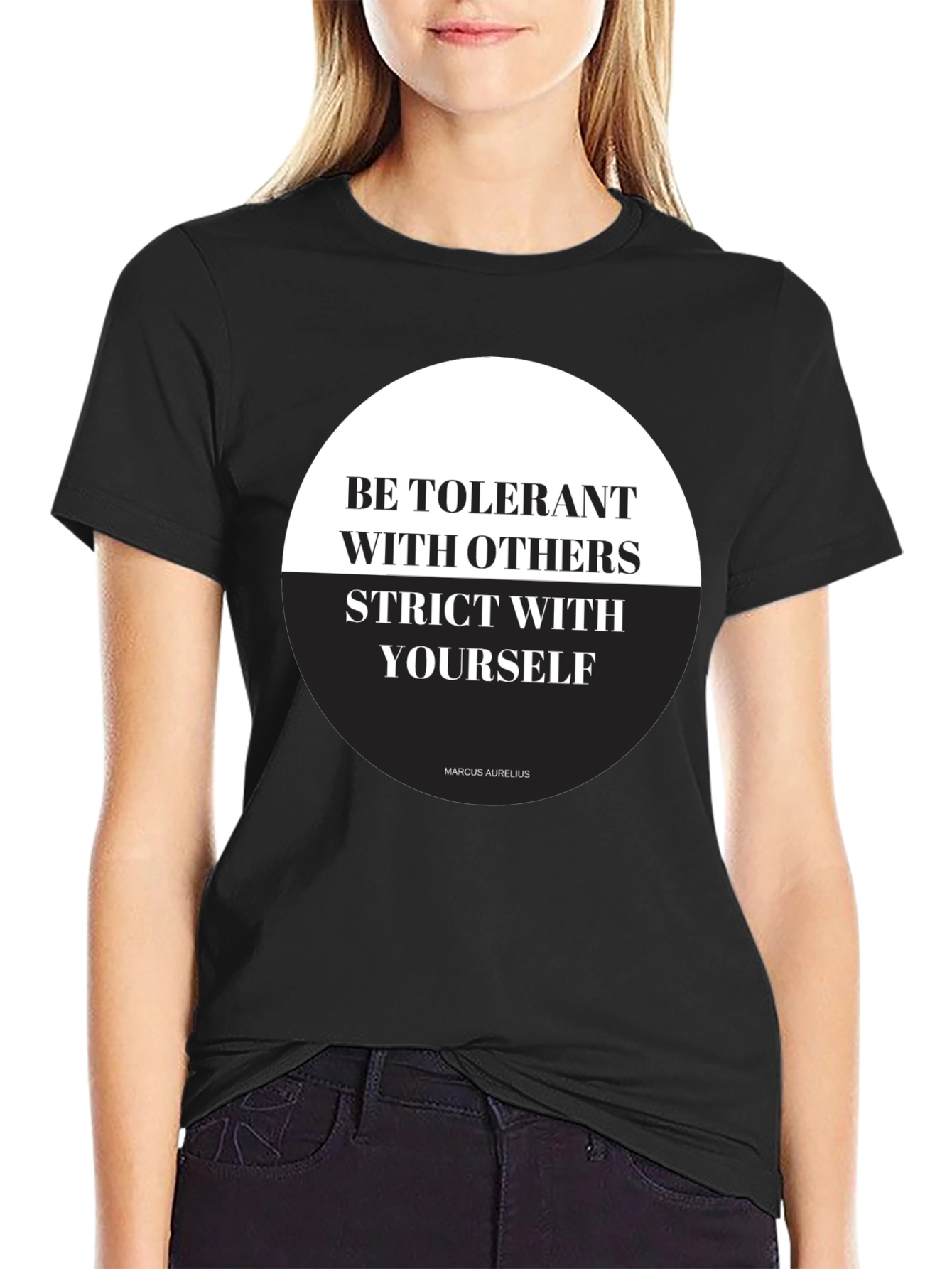 Stoic Philosophy T-Shirt - Be Tolerant Be Strict